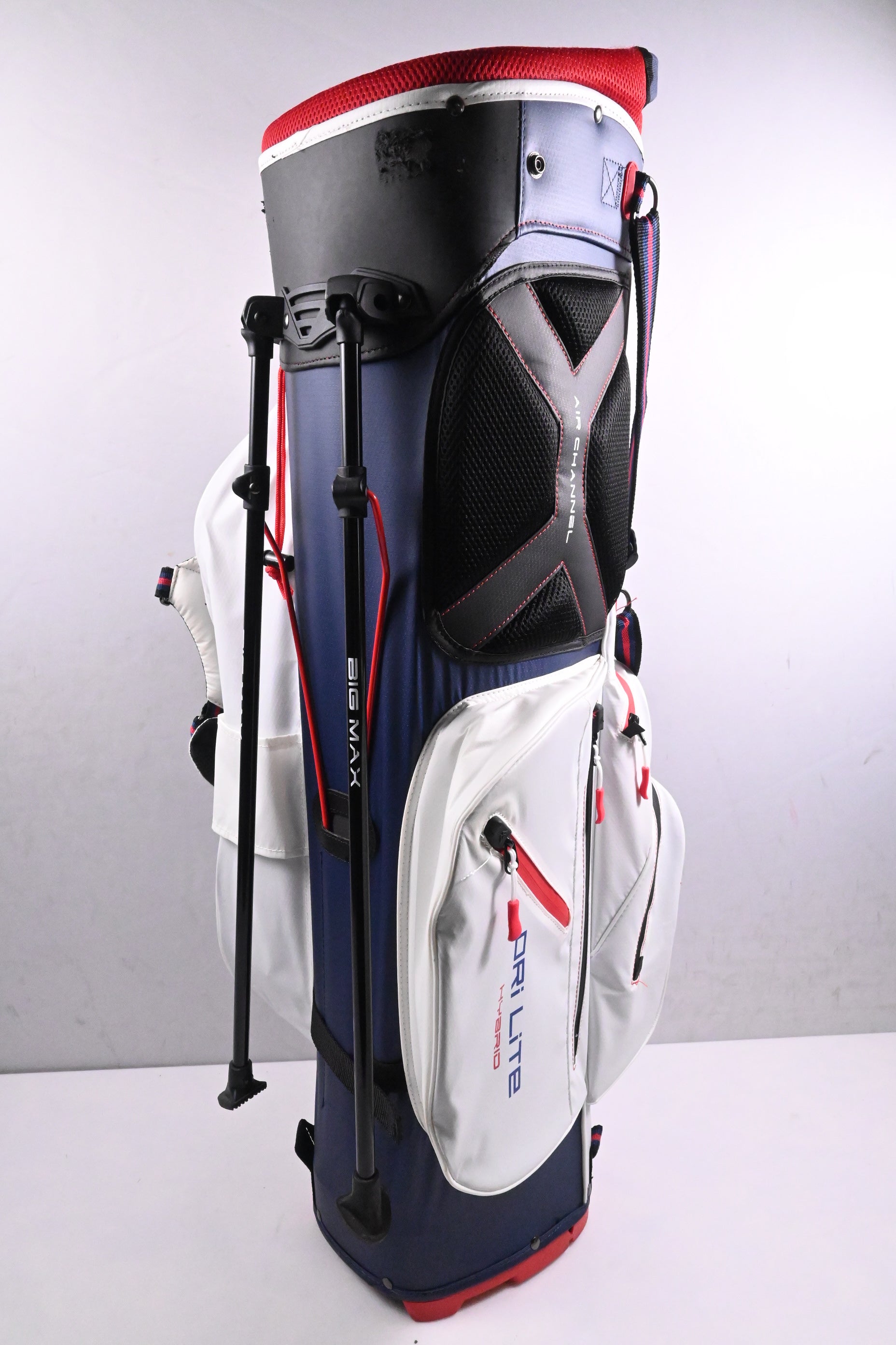 Big Max Dri Lite Hybrid Stand Bag / 14-Way Divider / White, Blue