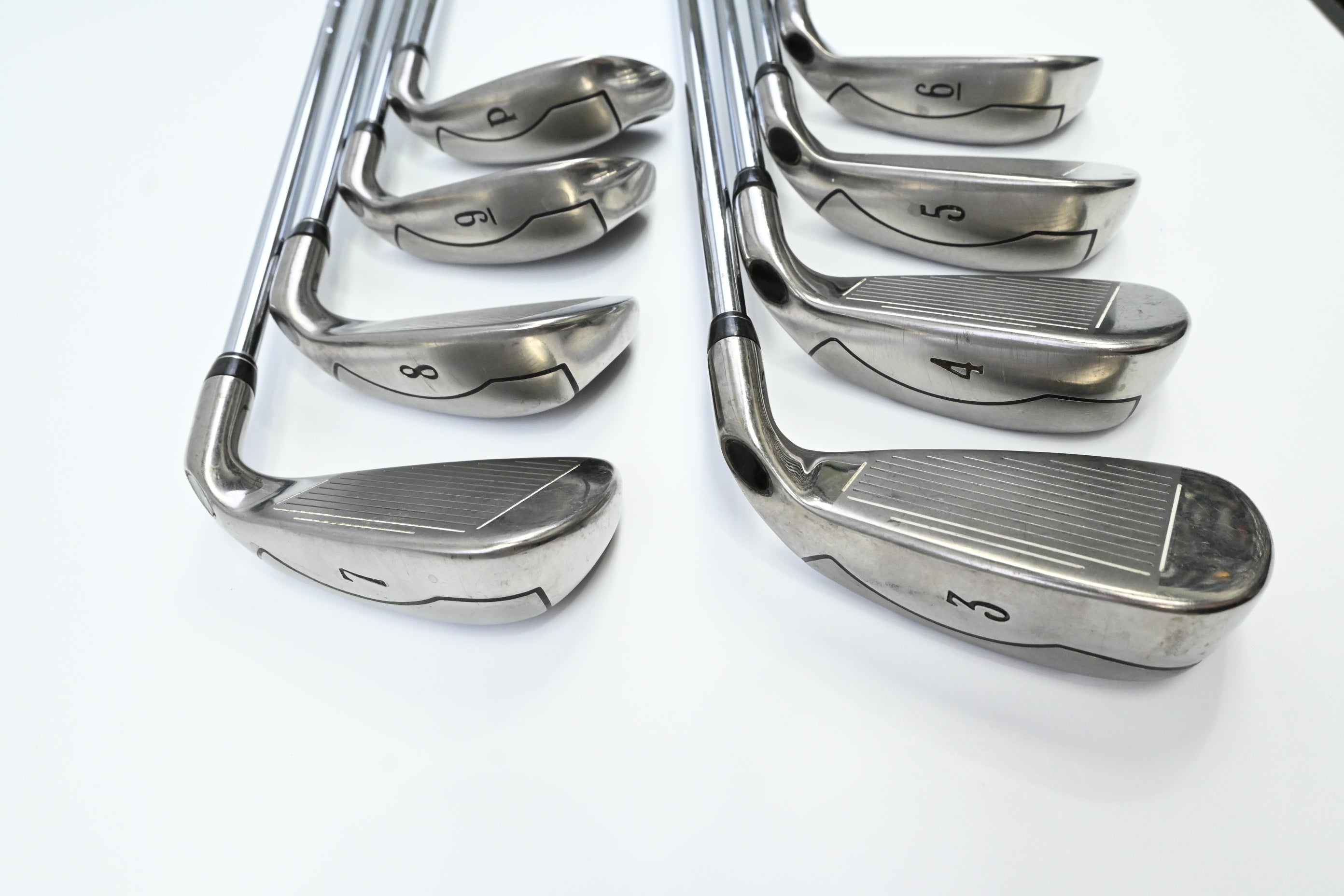 Left Hand Callaway Fusion Wide Sole Irons / 3-PW / Uniflex Callaway Nippon 990