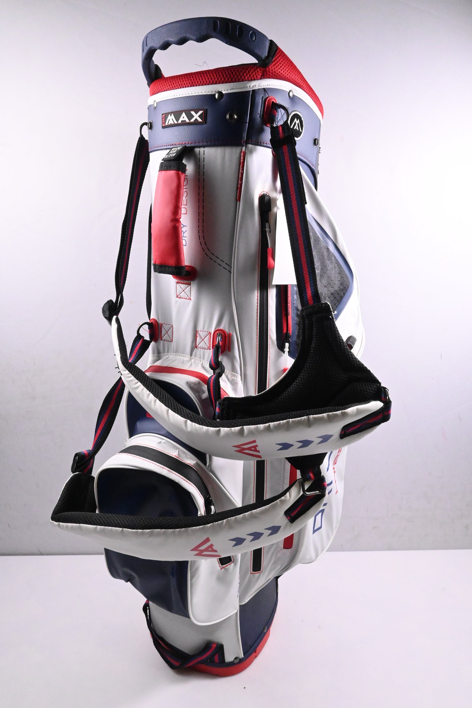 Big Max Dri Lite Hybrid Stand Bag / 14-Way Divider / White, Blue
