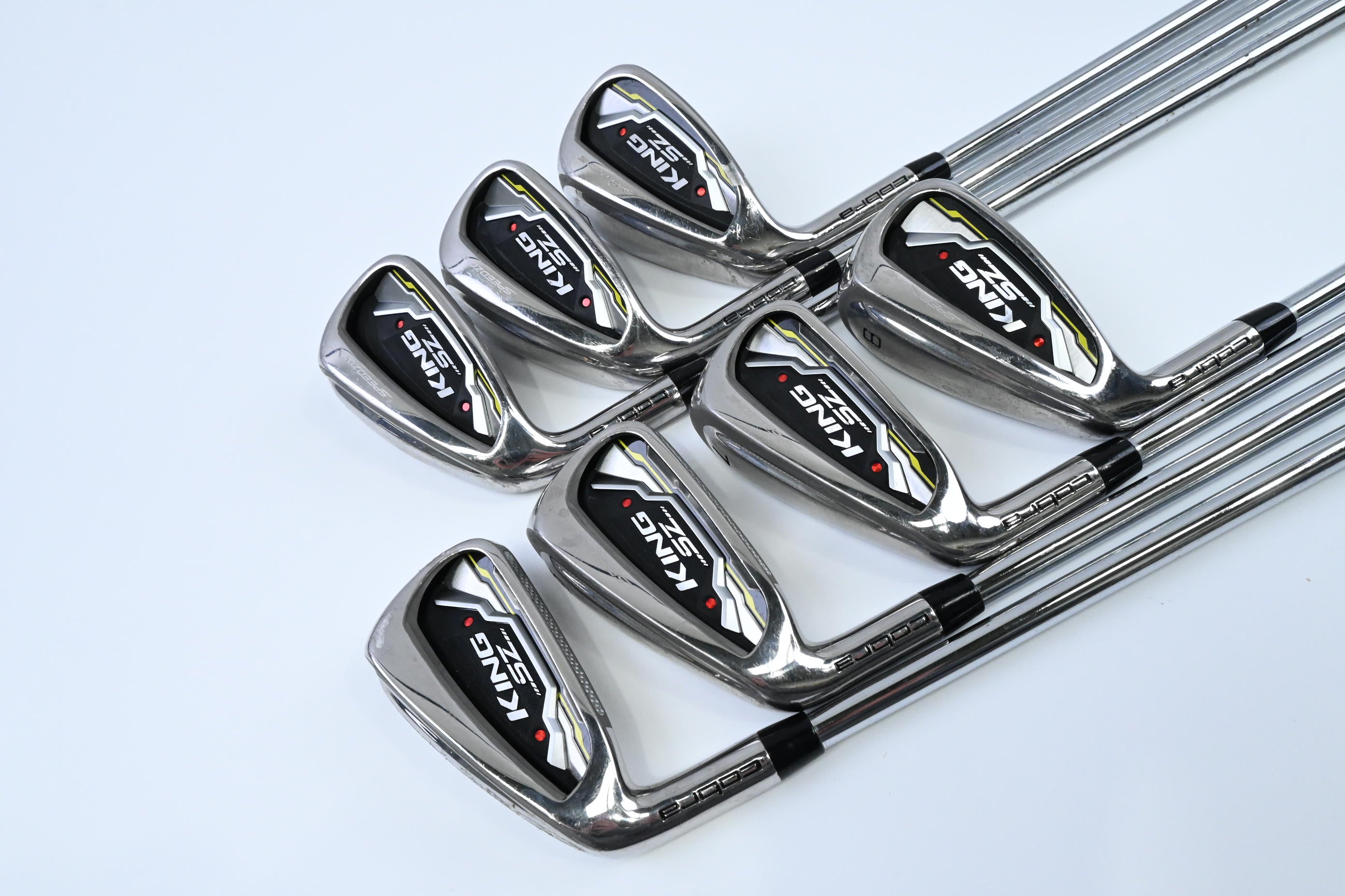 Left Hand Cobra King Speedzone Irons / 5-PW+GW / Regular Flex Cobra Shafts