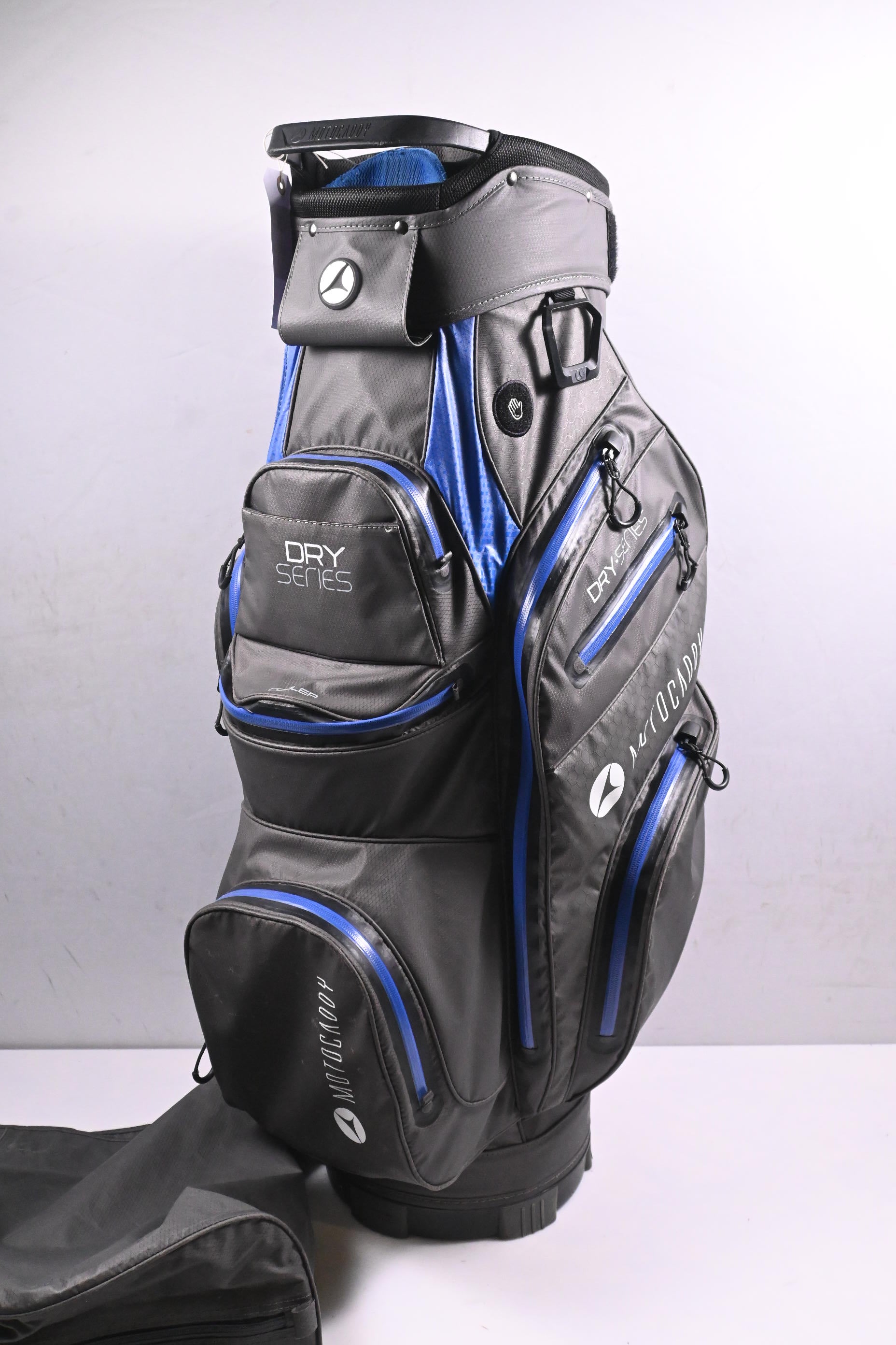 Motocaddy Dry Series Cart Bag / 14-Way Divider / Grey & Blue