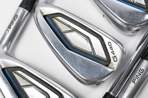 Ping G440 Irons / 5-PW+GW+SW / White Dot / Regular Flex Ping AWT 3.0 Shafts