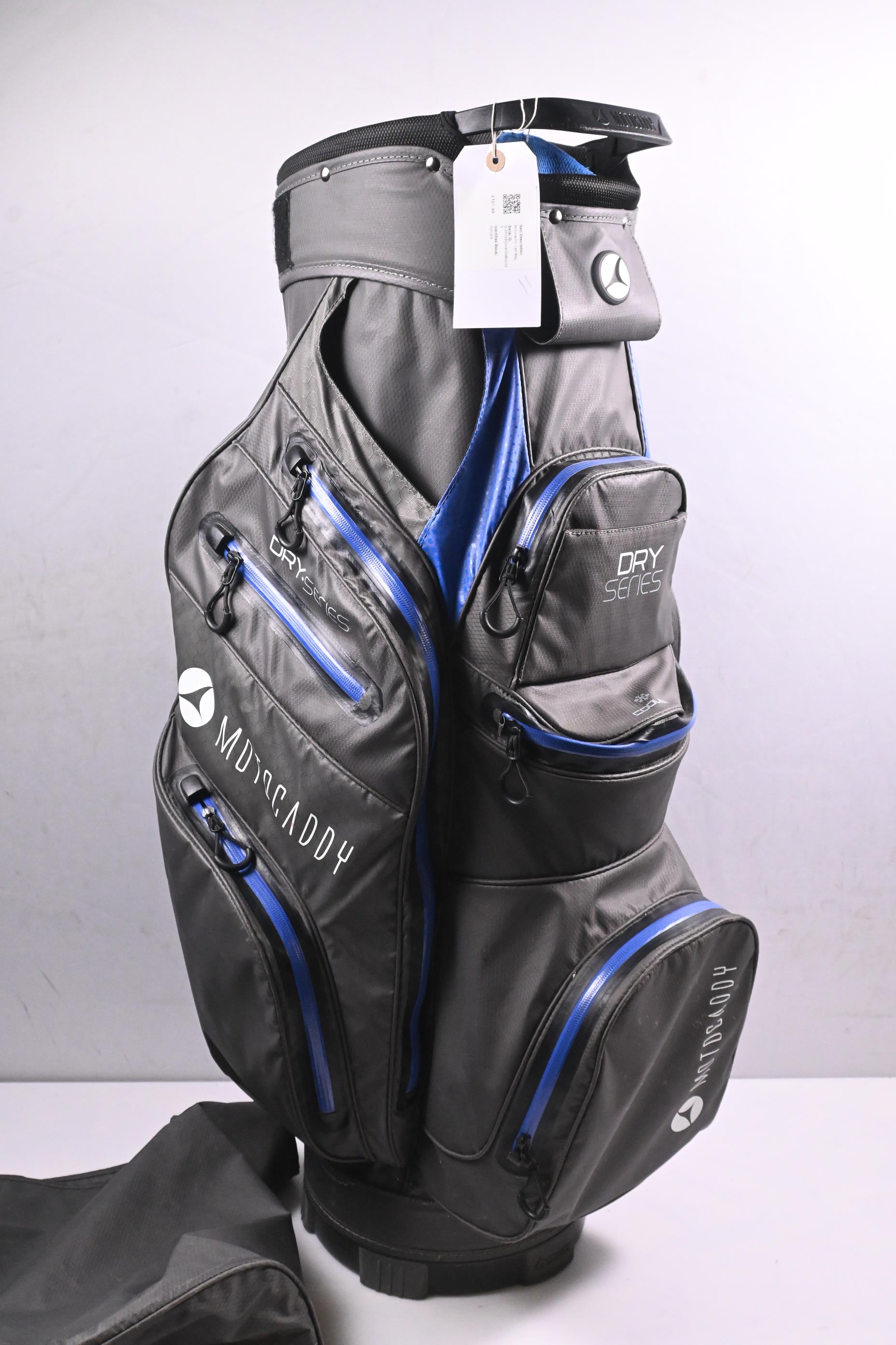 Motocaddy Dry Series Cart Bag / 14-Way Divider / Grey & Blue