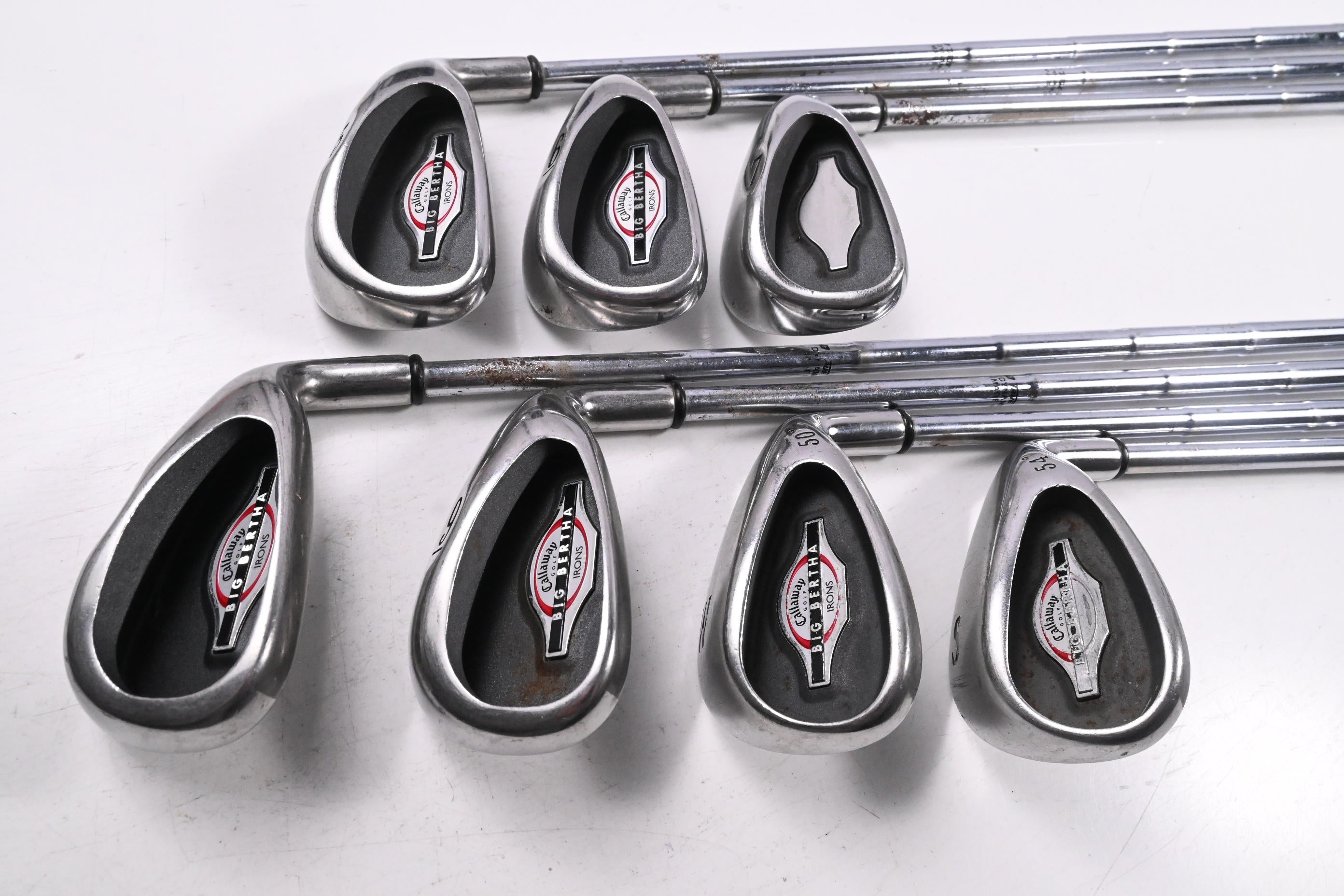 Callaway Big Bertha 2002 Irons / 5-PW+SW / Stiff Flex Dynamic Gold S300 Shafts