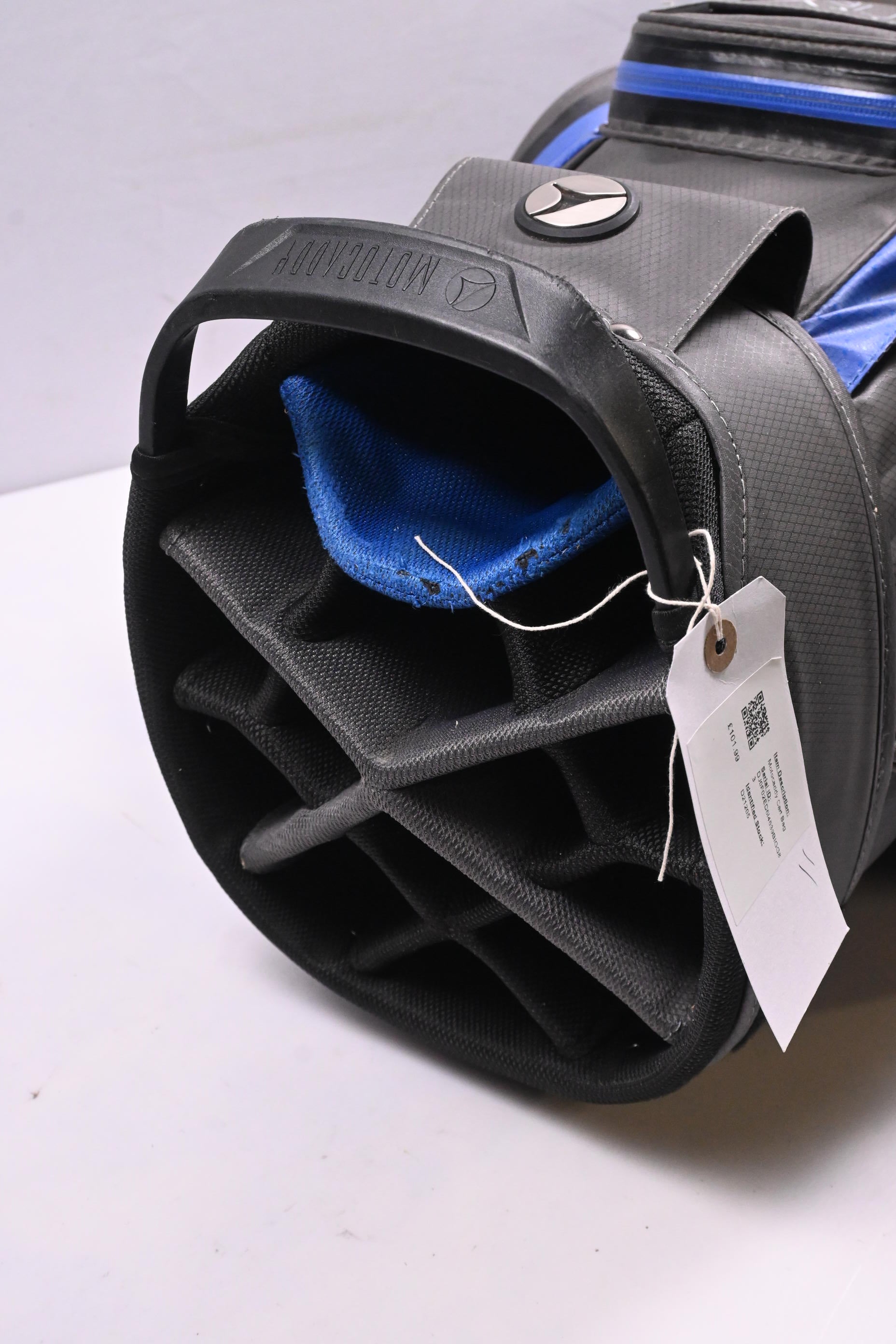 Motocaddy Dry Series Cart Bag / 14-Way Divider / Grey & Blue