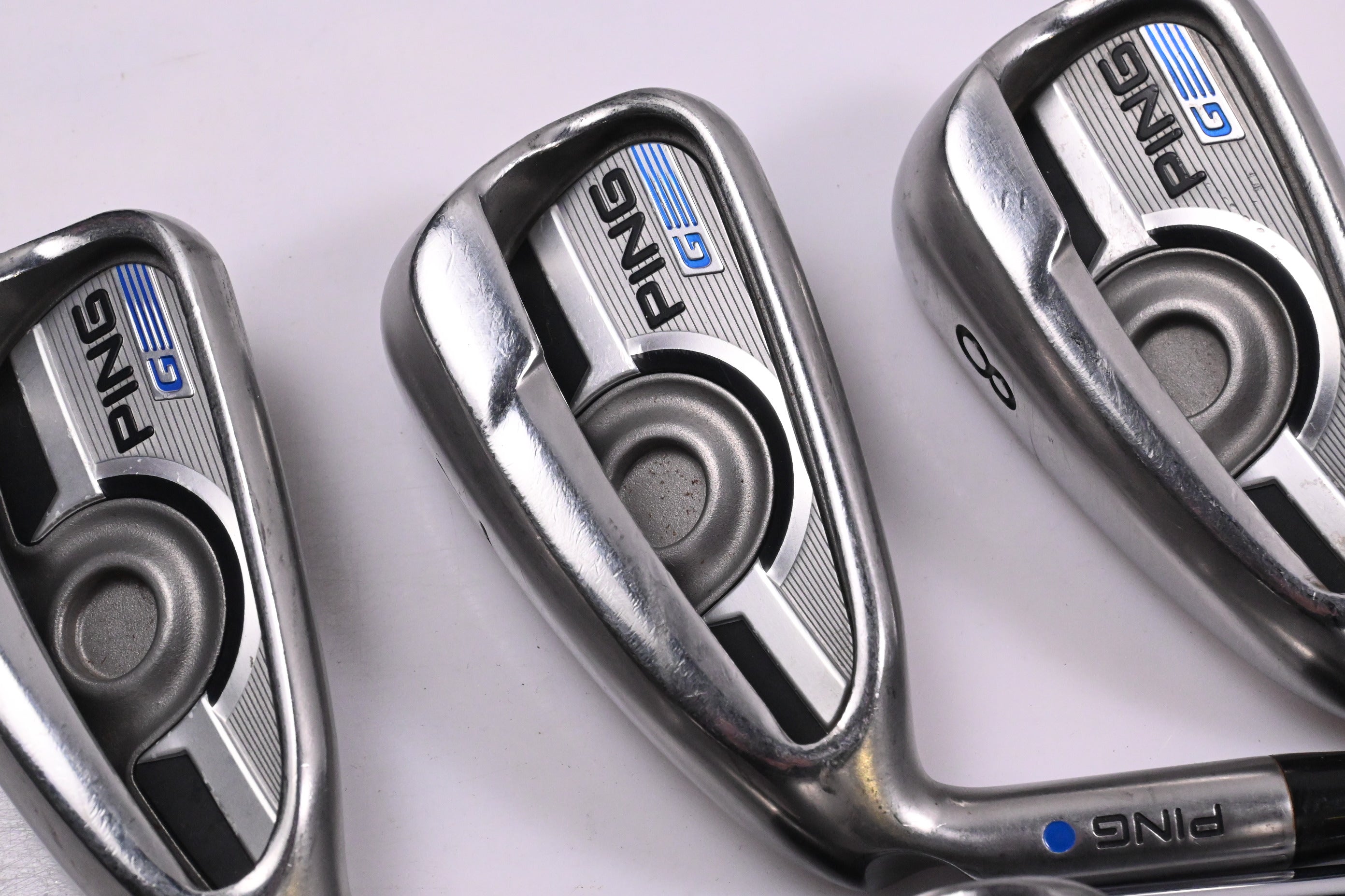 Left Hand Ping G Series Irons / 6-PW+SW / Blue Dot / Senior Flex CFS Distance