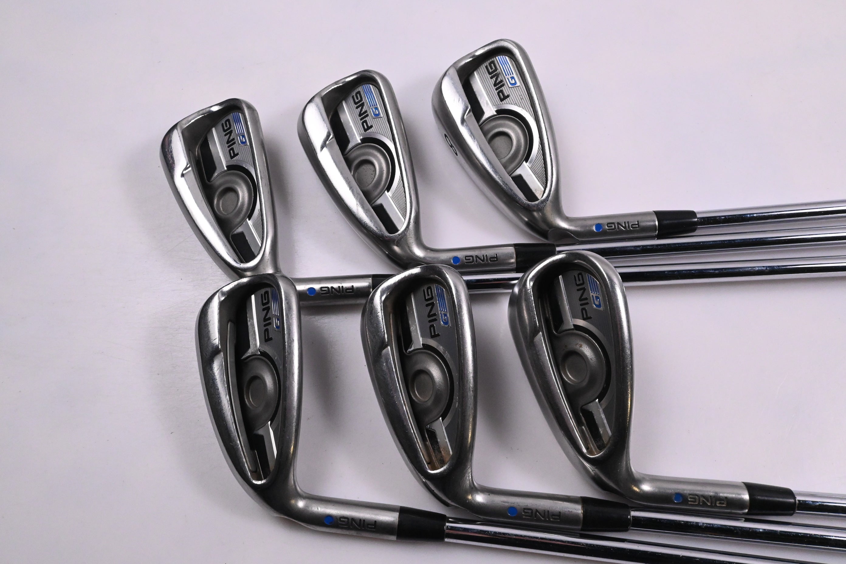 Left Hand Ping G Series Irons / 6-PW+SW / Blue Dot / Senior Flex CFS Distance