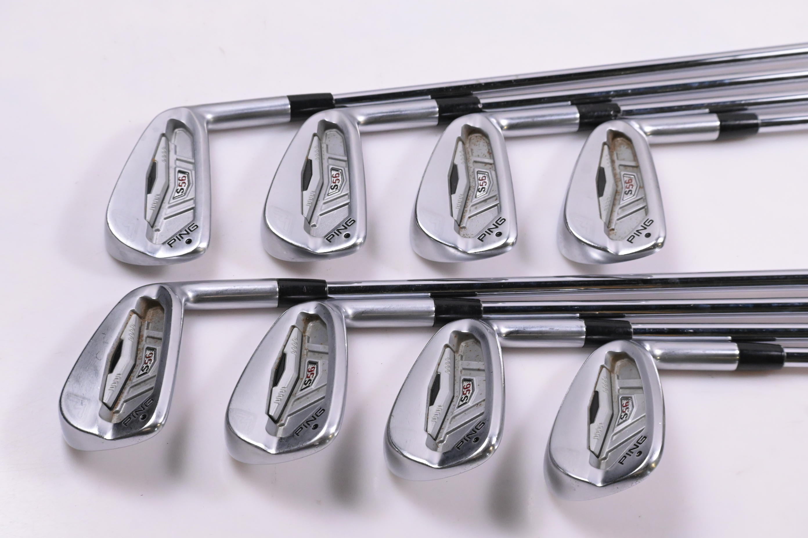 Ping S56 Irons / 3-PW / Black Dot / Stiff Flex Shimada S-Lite Shafts