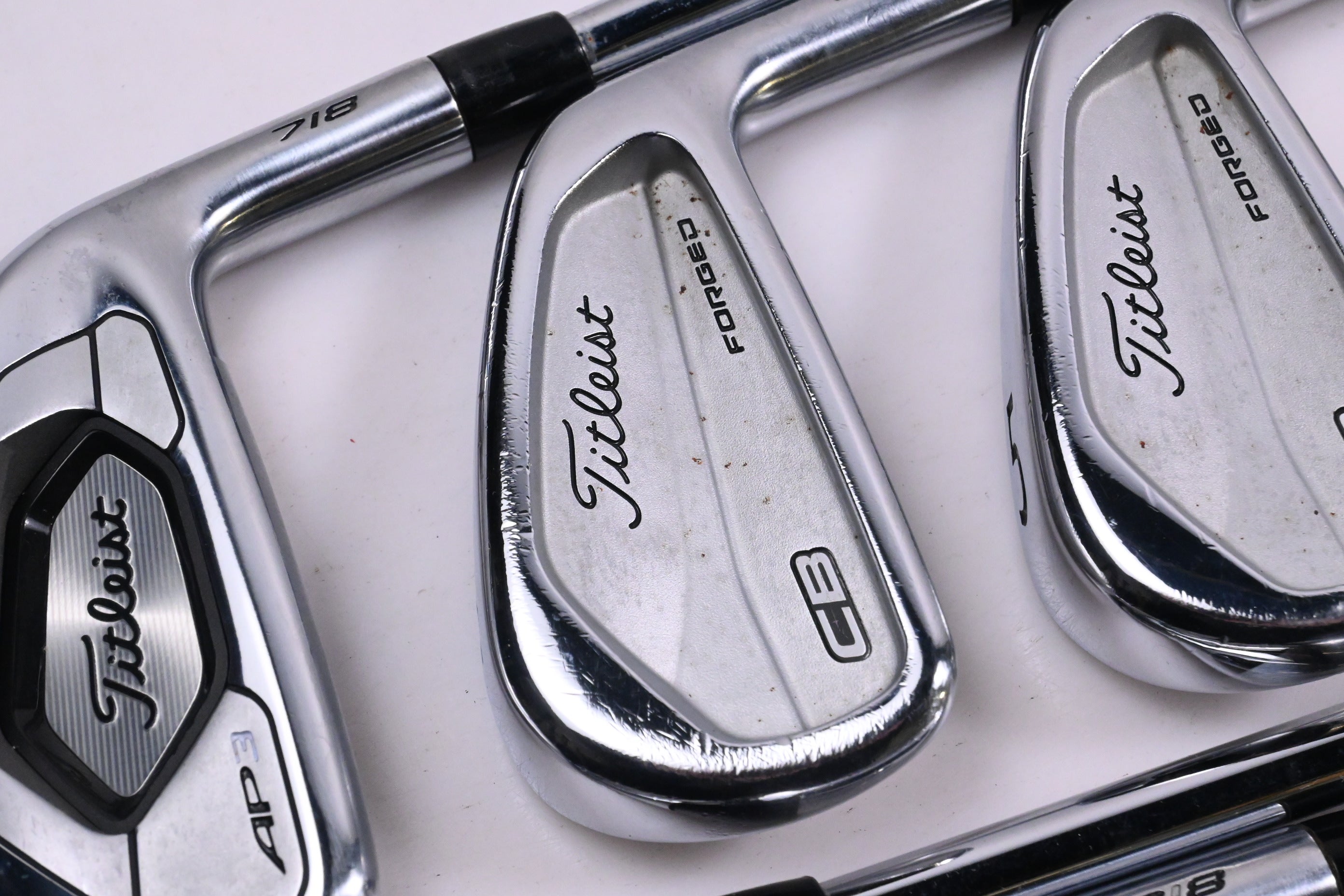 Titleist 718 AP3/CB Irons / 3-PW / Stiff Flex Steel Shafts