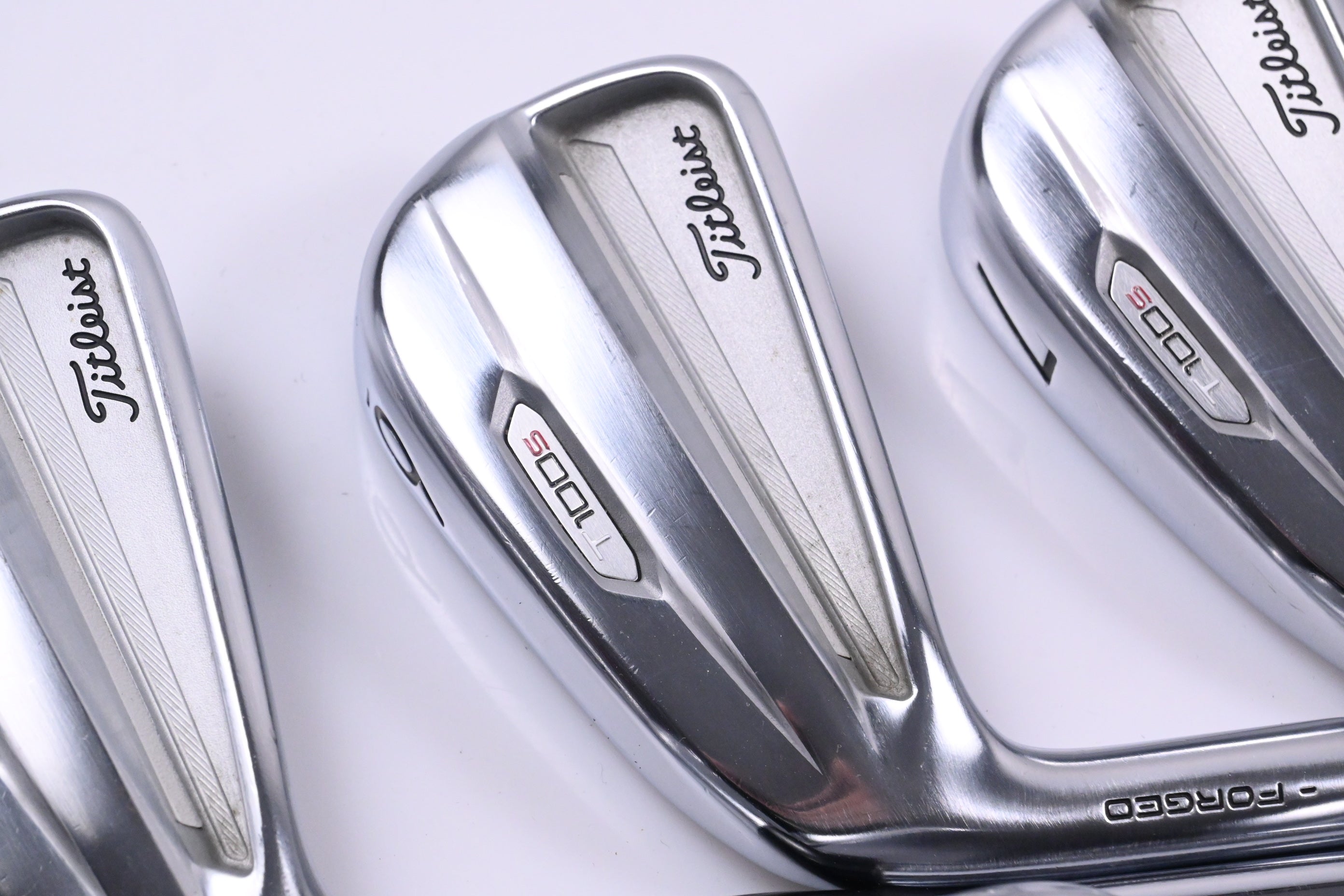 Left Hand Titleist T100.S 2021 Irons / 5-PW / Stiff Flex AMT Black S300 Shafts