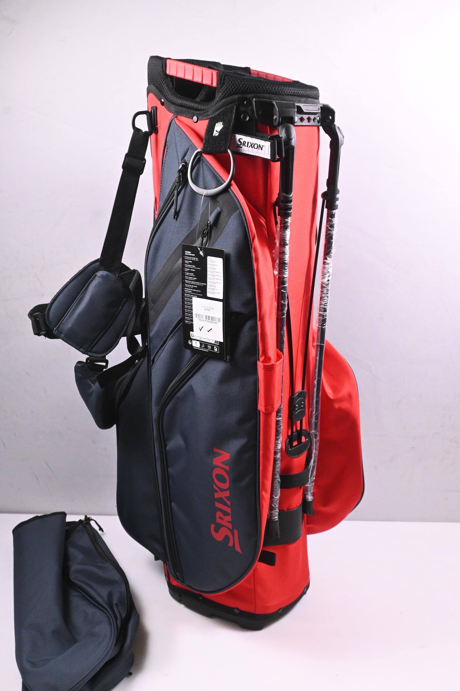 Srixon Premium Stand Bag / 6-Way Divider / Grey, Red