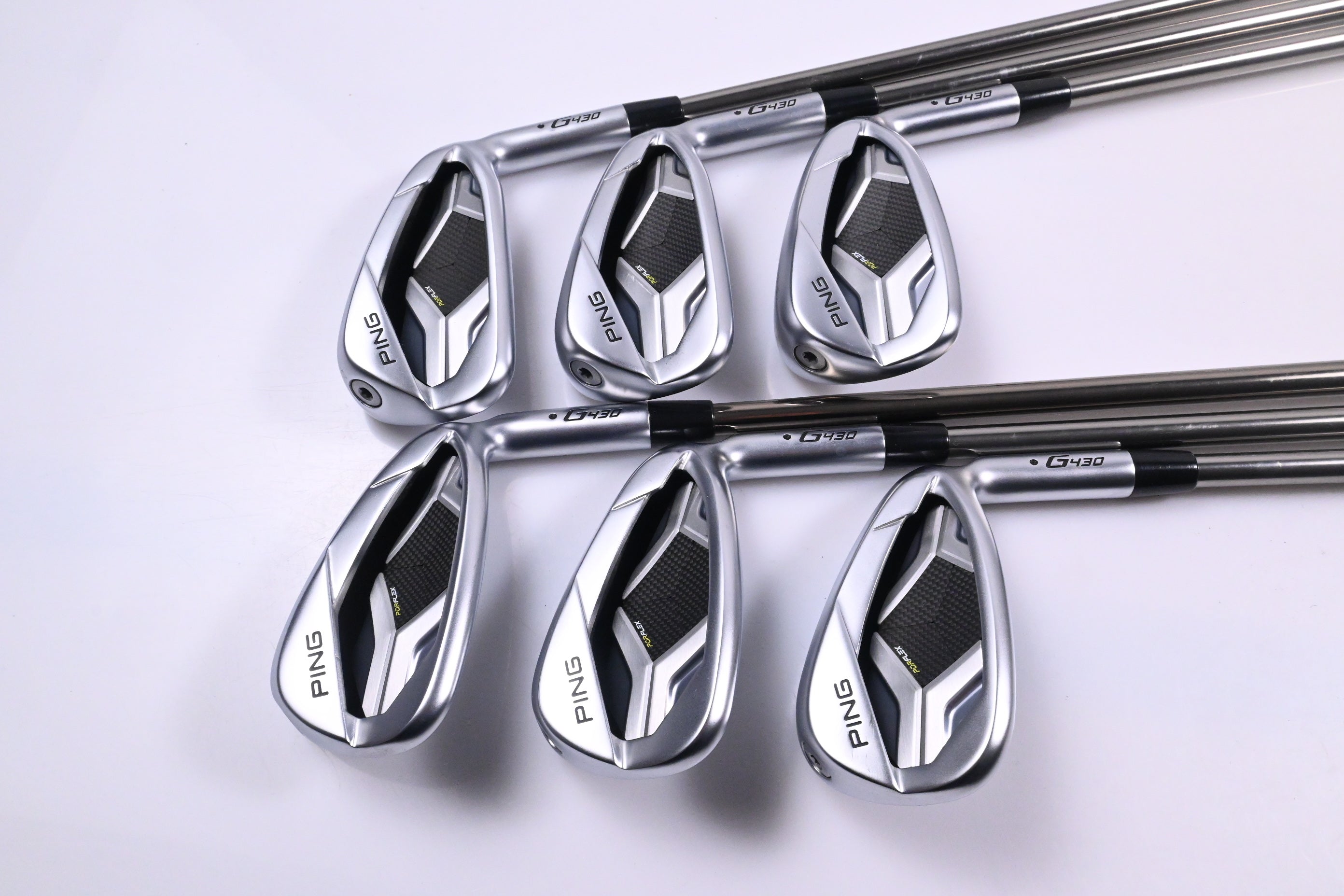 Ping G430 Irons / 6-PW+45 / Black Dot / Stiff Flex Recoil ES 780 Shafts