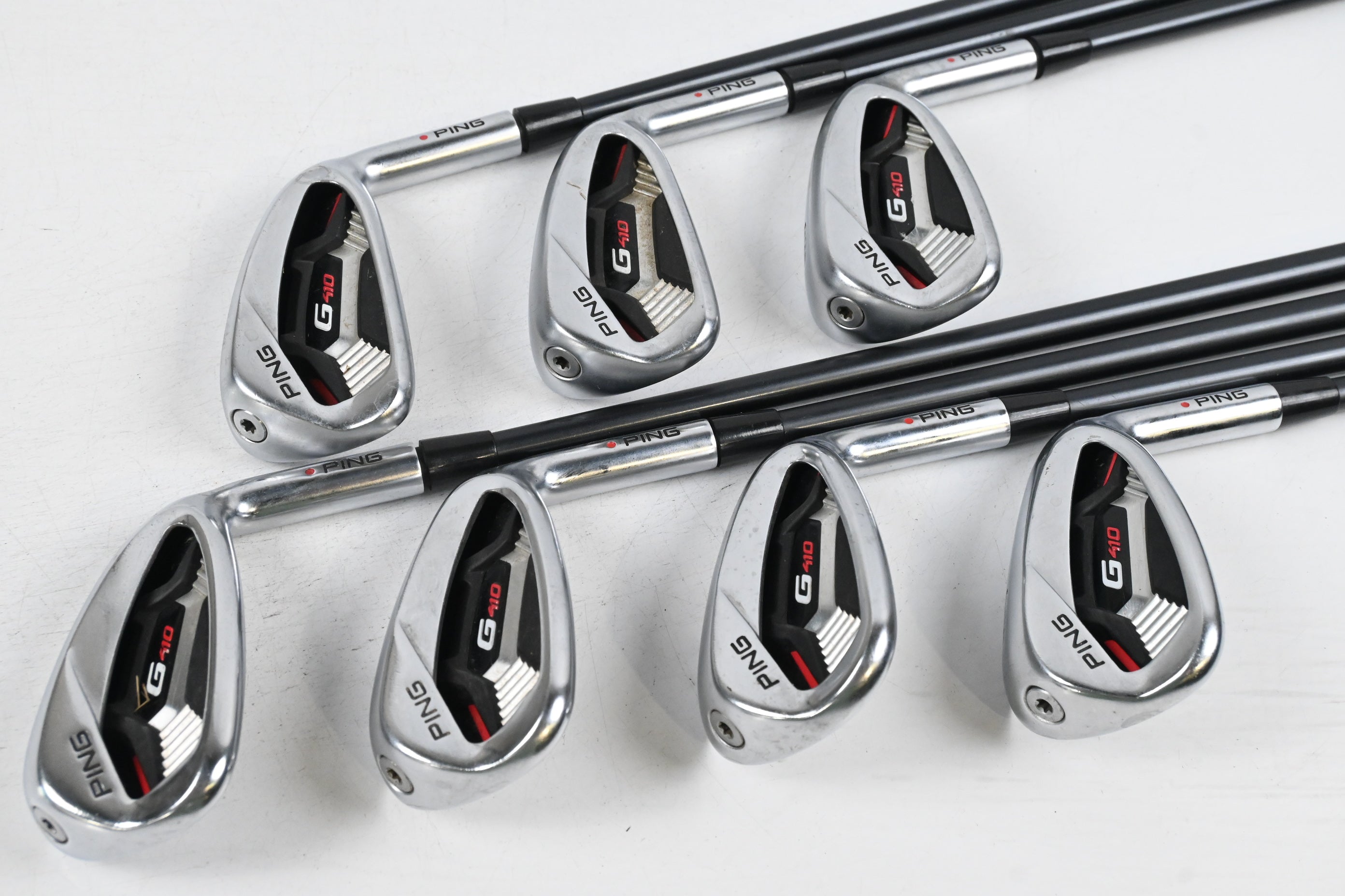 Ping G410 Irons / 6-PW+GW+SW / Regular Flex Ping Alta CB Red AWT Shafts