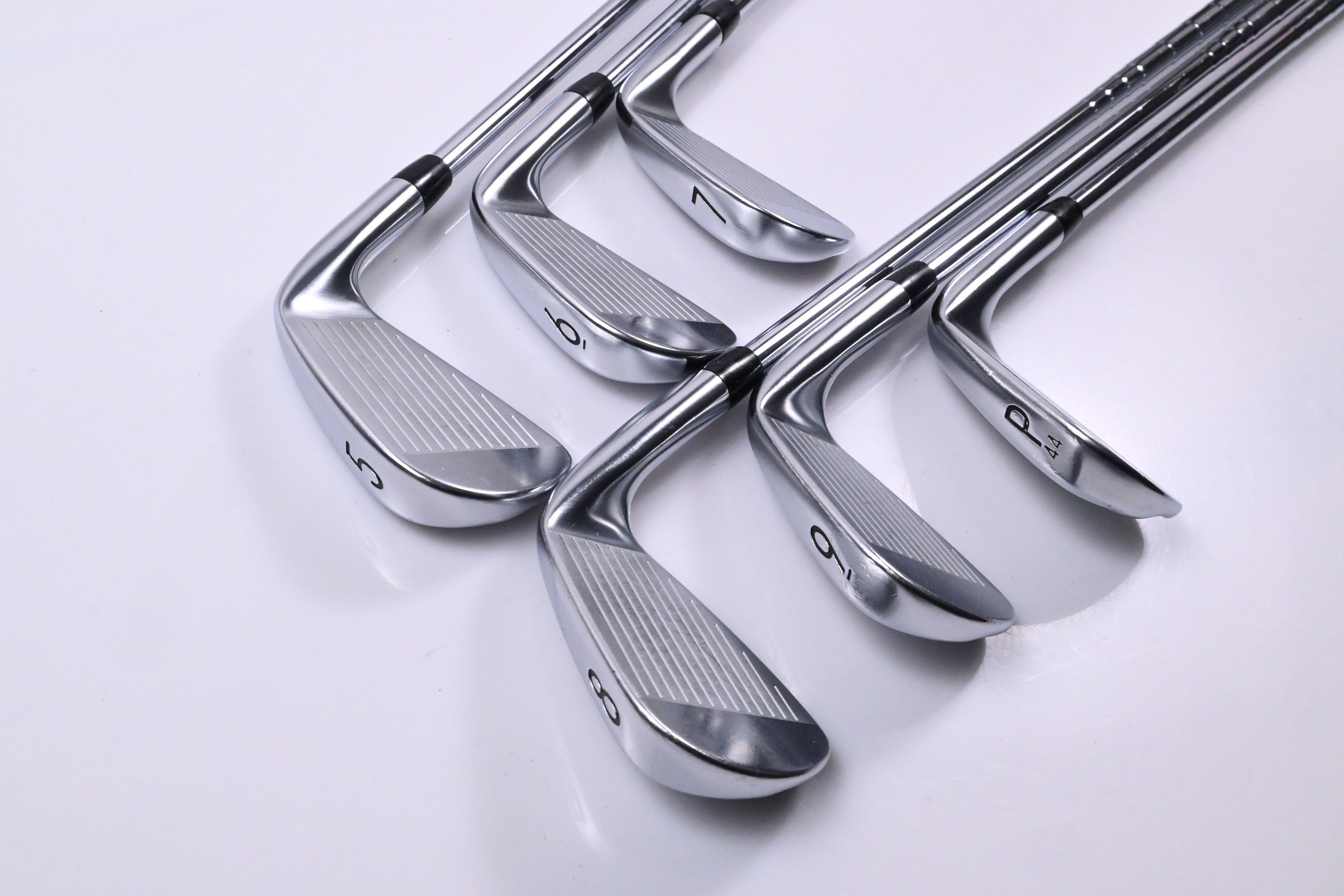 Left Hand Titleist T100.S 2021 Irons / 5-PW / Stiff Flex AMT Black S300 Shafts