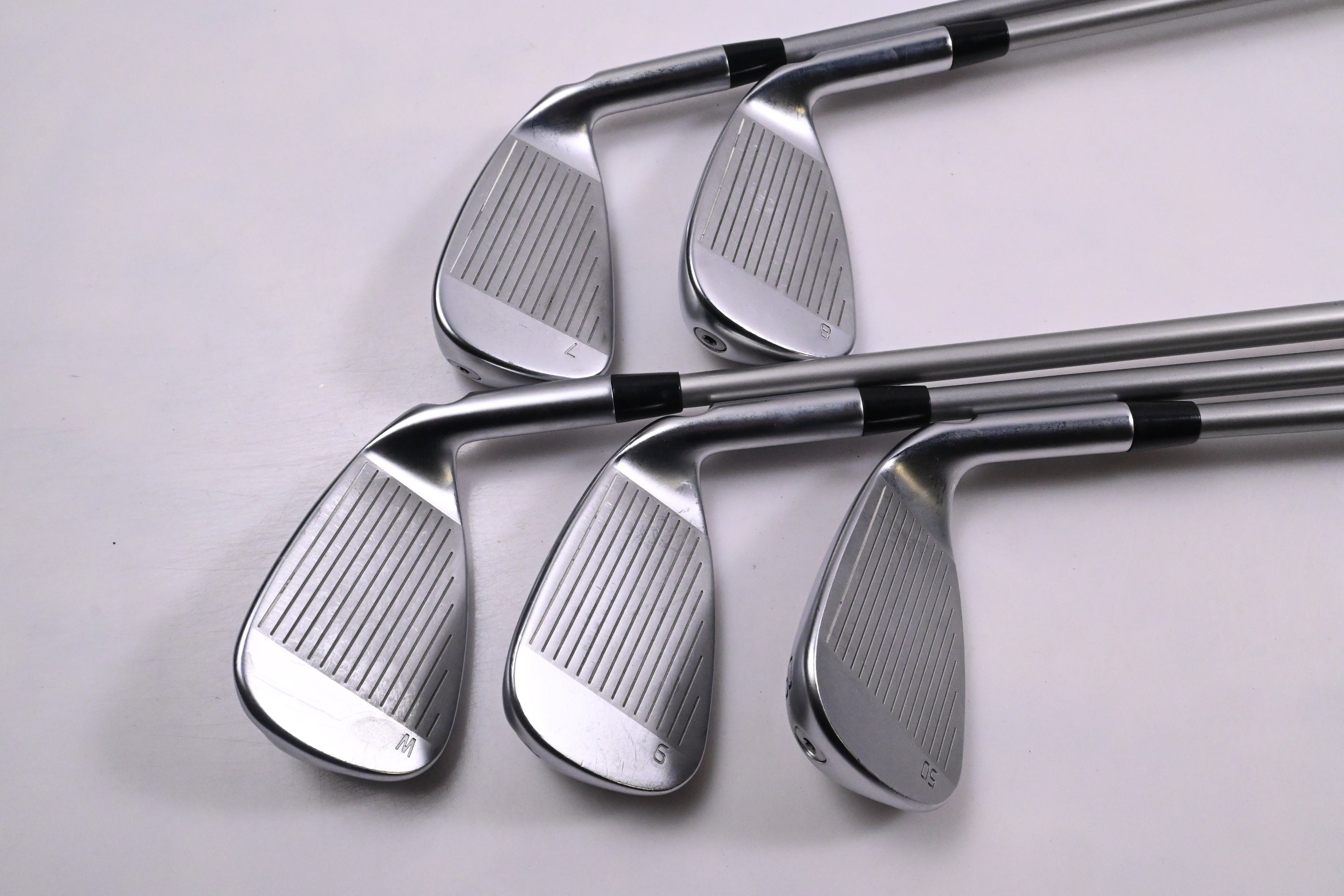 Left Hand Ping G430 Irons / 7-PW+50 / Blue Dot / Senior Flex Ping Alta Quick 35