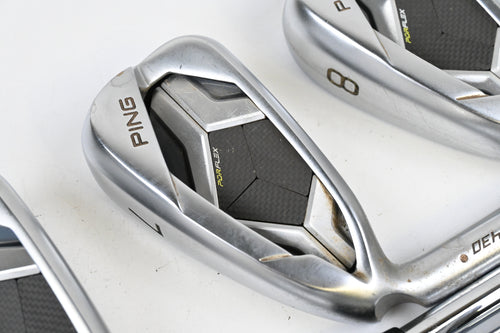Left Hand Ping G430 Irons / 5-PW+GW+SW+LW / White Dot / Stiff Flex Ping AWT 2.0