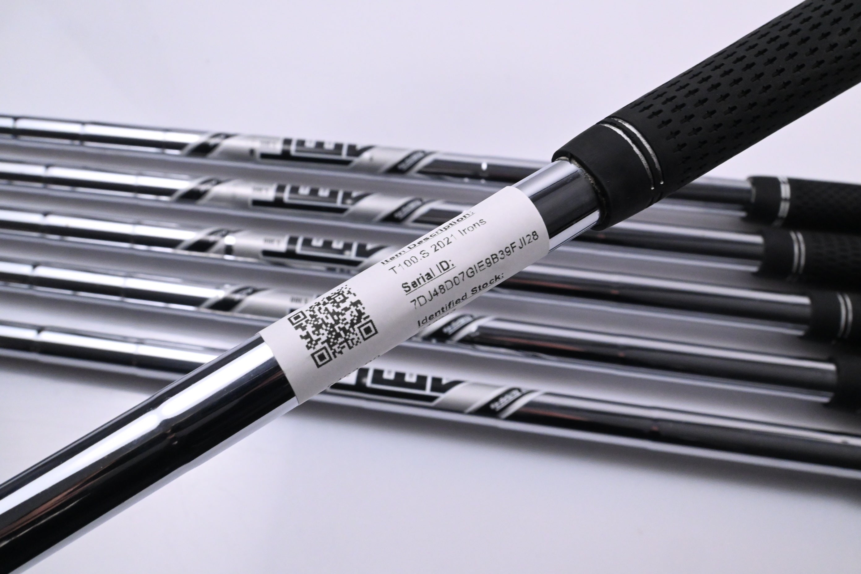 Left Hand Titleist T100.S 2021 Irons / 5-PW / Stiff Flex AMT Black S300 Shafts