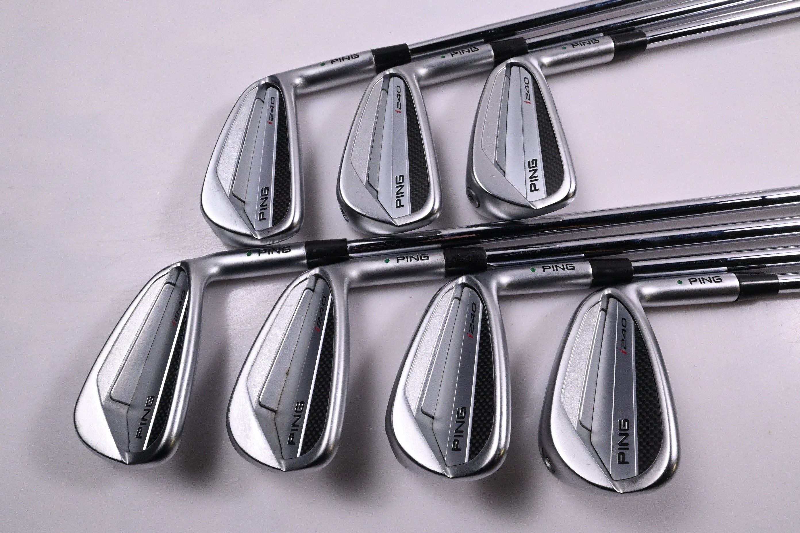 Ping I240 Irons / 4-PW / Green Dot / Stiff Flex N.S.PRO Modus 3 Tour 115 Shafts