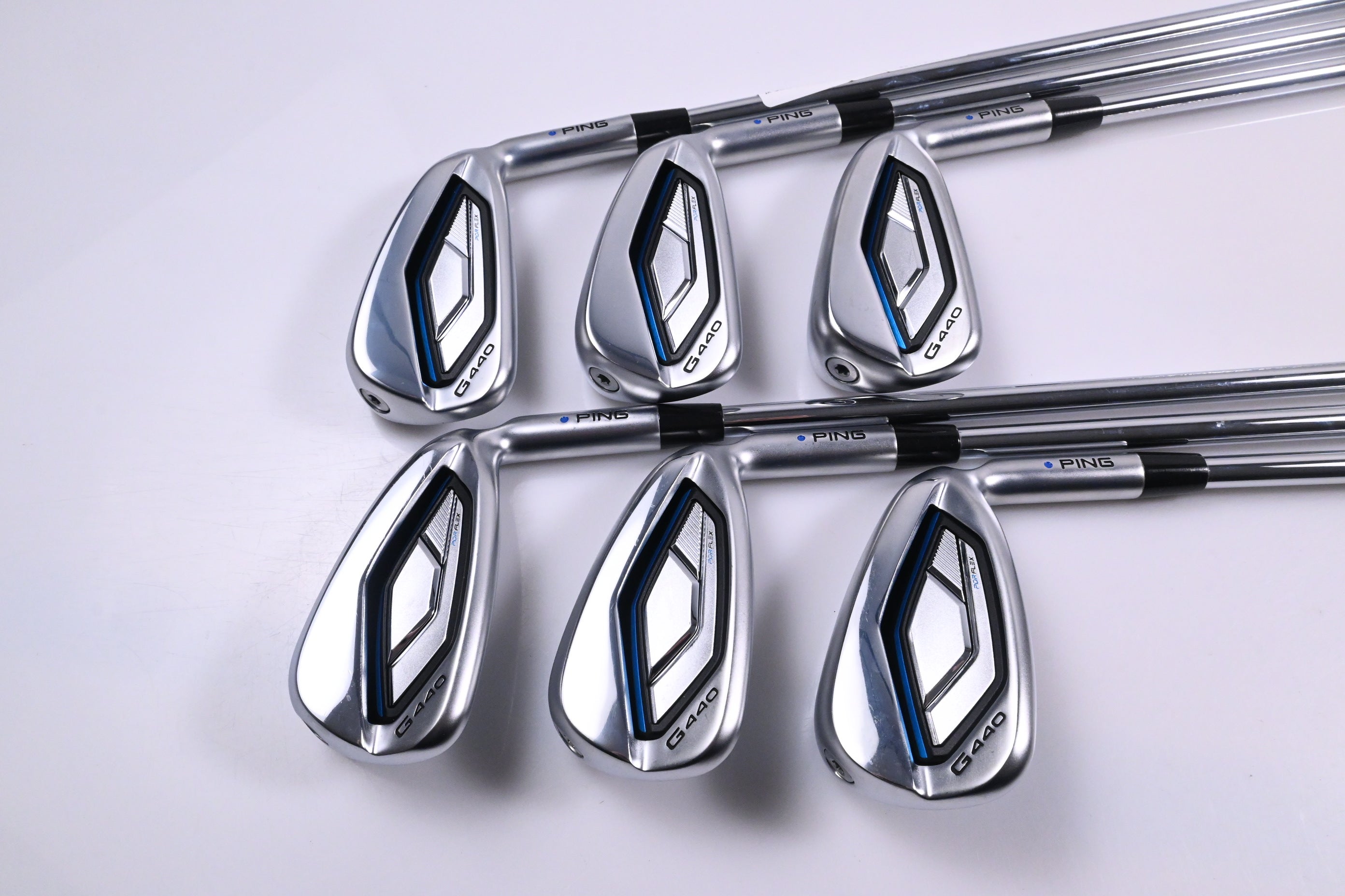 Ping G440 Irons / 5-PW / Blue Dot / Regular Flex Ping AWT 3.0 Shafts