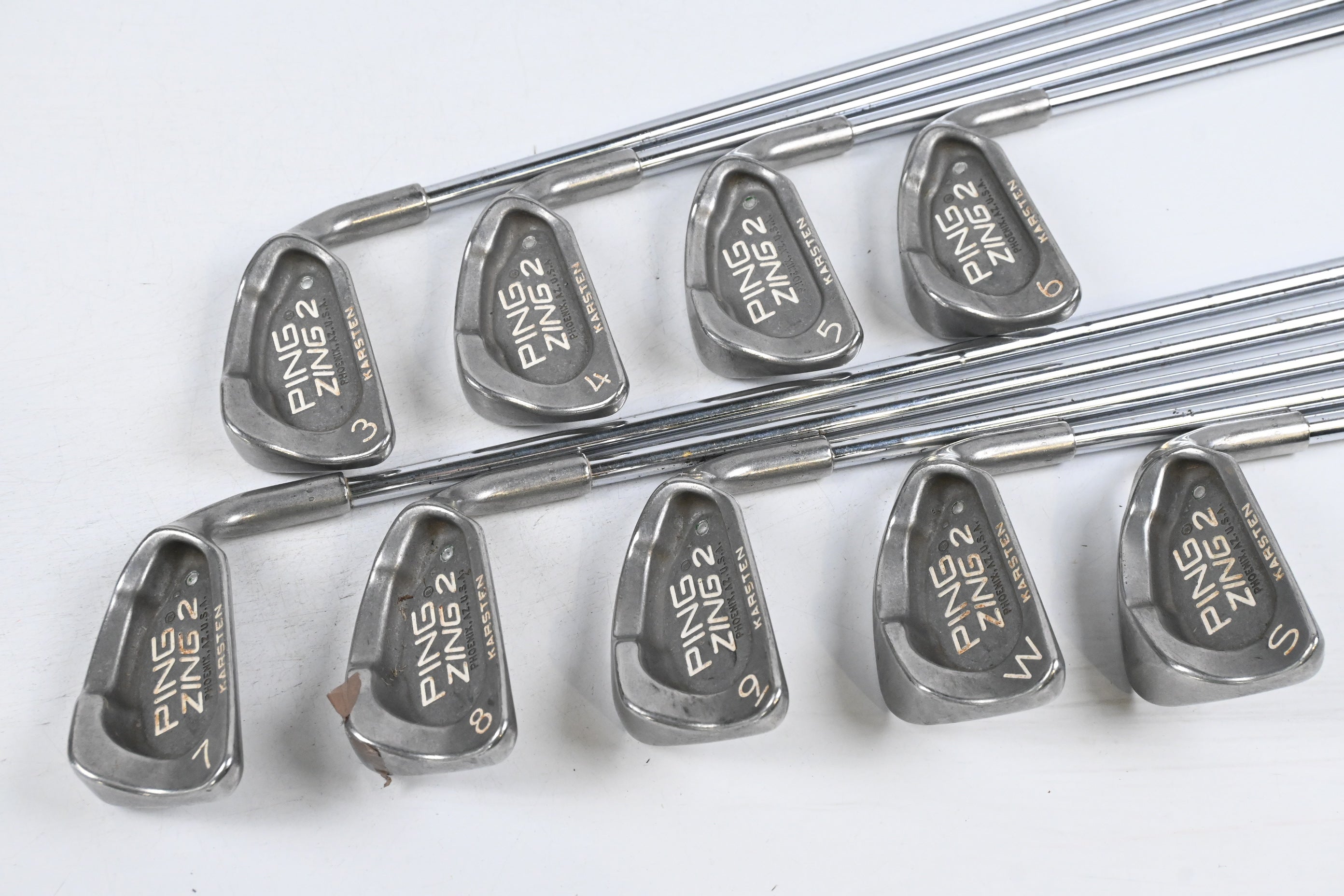Ping Zing 2 Irons / 3-PW+SW / Silver Dot / Stiff Flex Ping JZ Shafts
