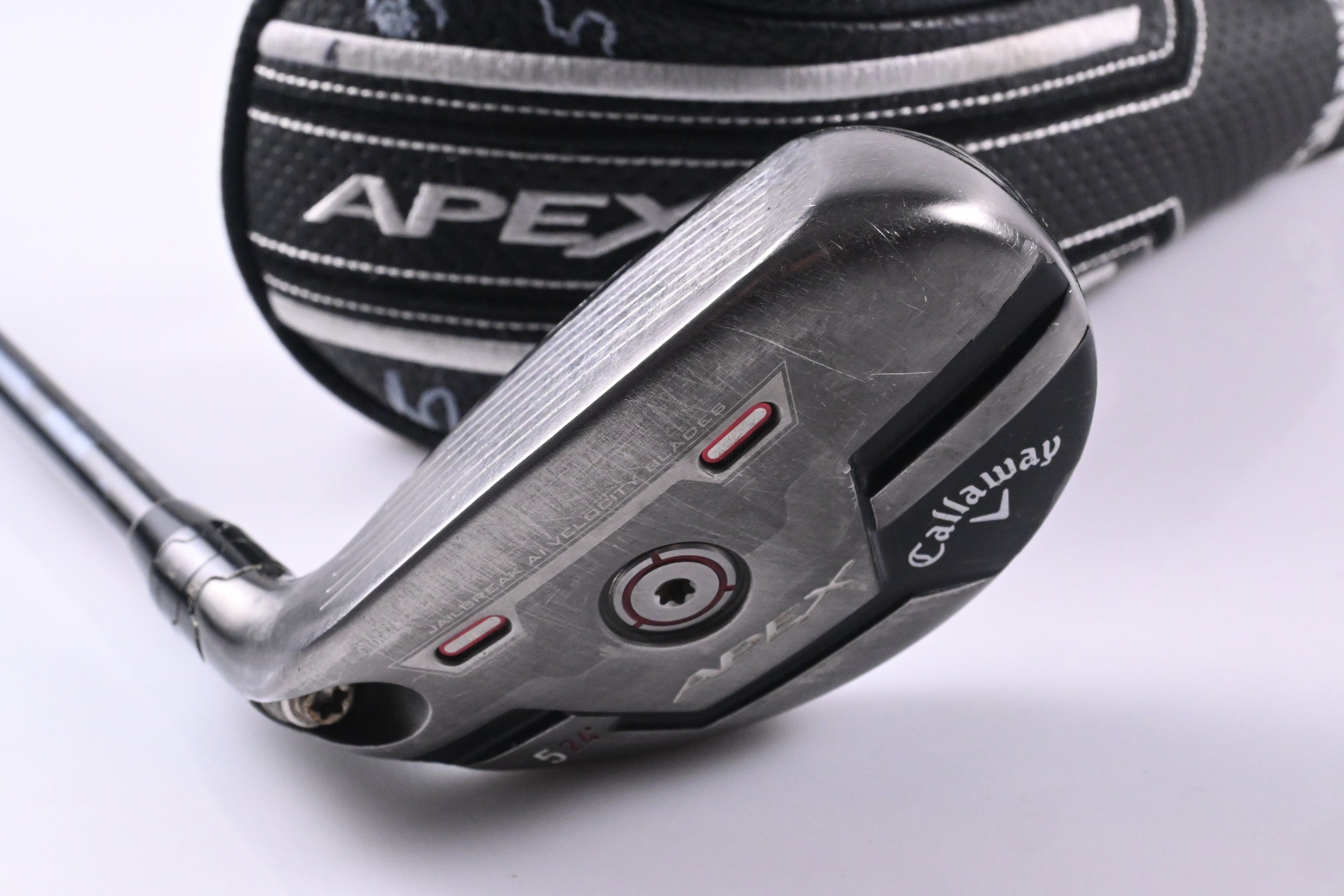 Left Hand Callaway Apex UW #5 Hybrid / 24 Degree / Regular Flex UST Recoil Dart 65 Shaft