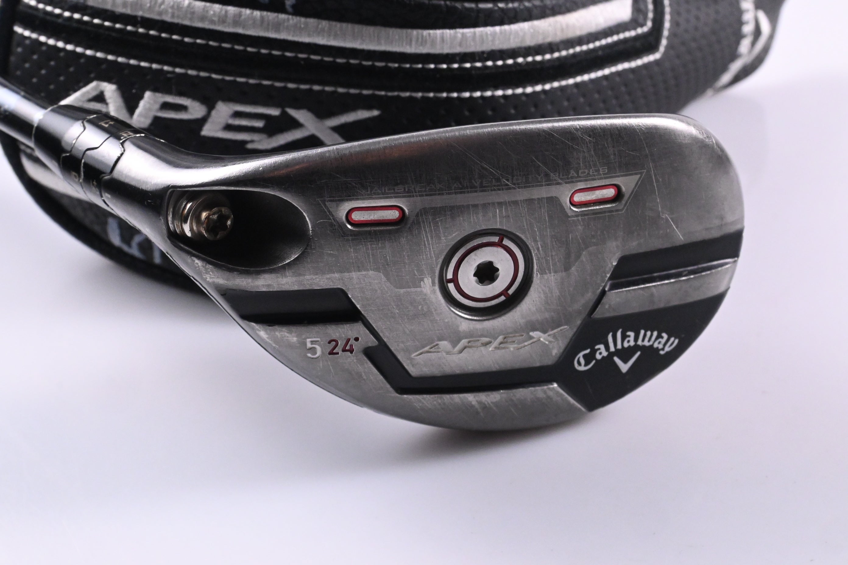 Left Hand Callaway Apex UW #5 Hybrid / 24 Degree / Regular Flex UST Recoil Dart 65 Shaft