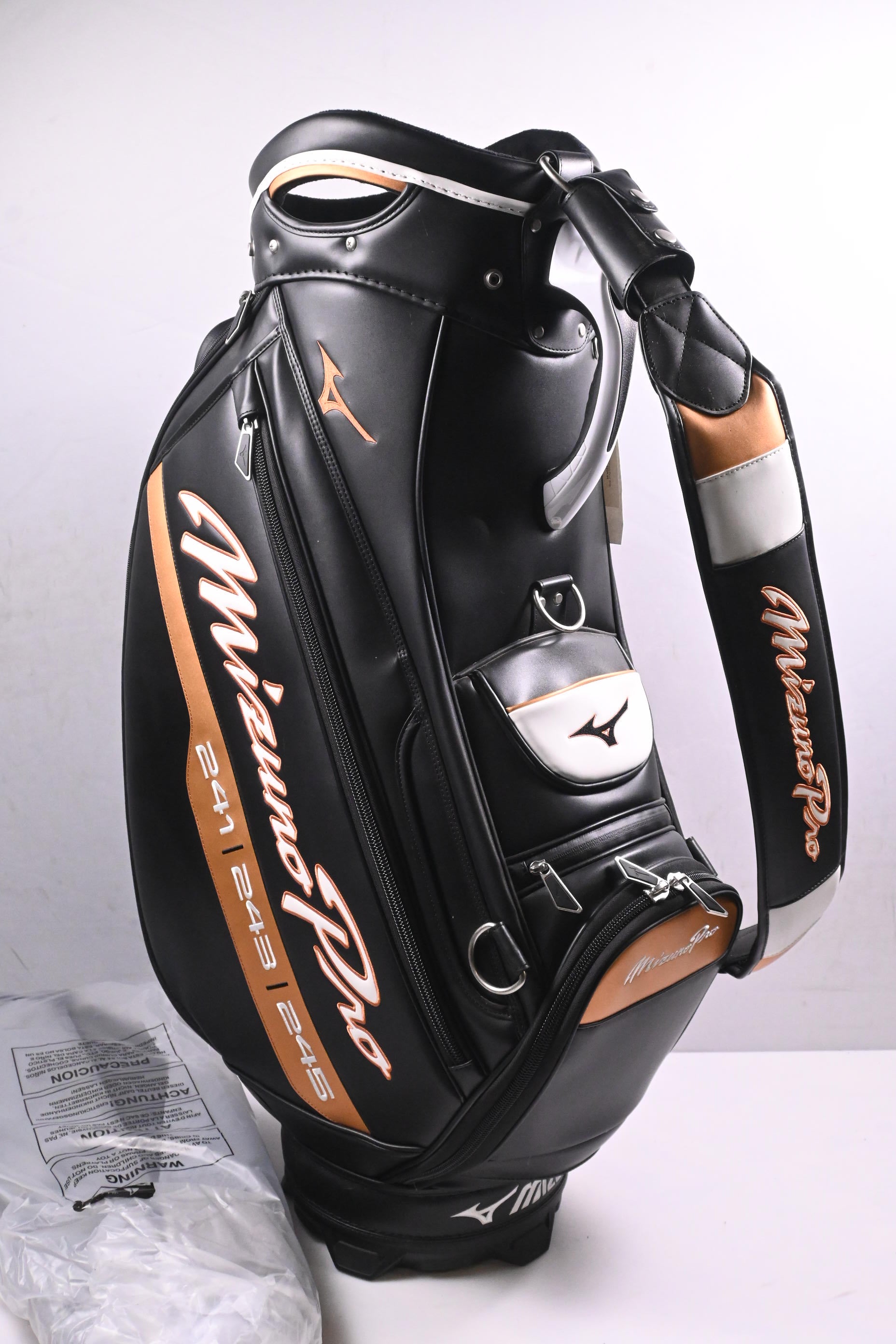 Mizuno Pro Series Tour Bag / 6-Way Divider / Black, White, Gold
