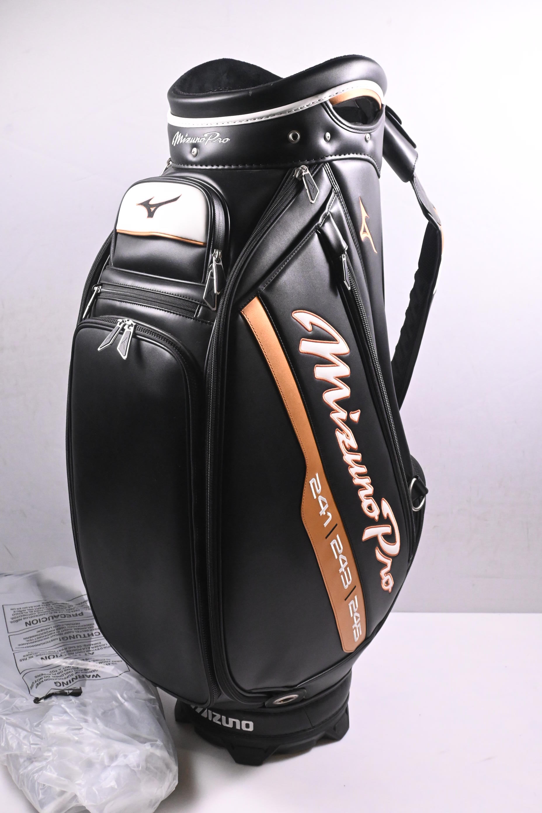 Mizuno Pro Series Tour Bag / 6-Way Divider / Black, White, Gold