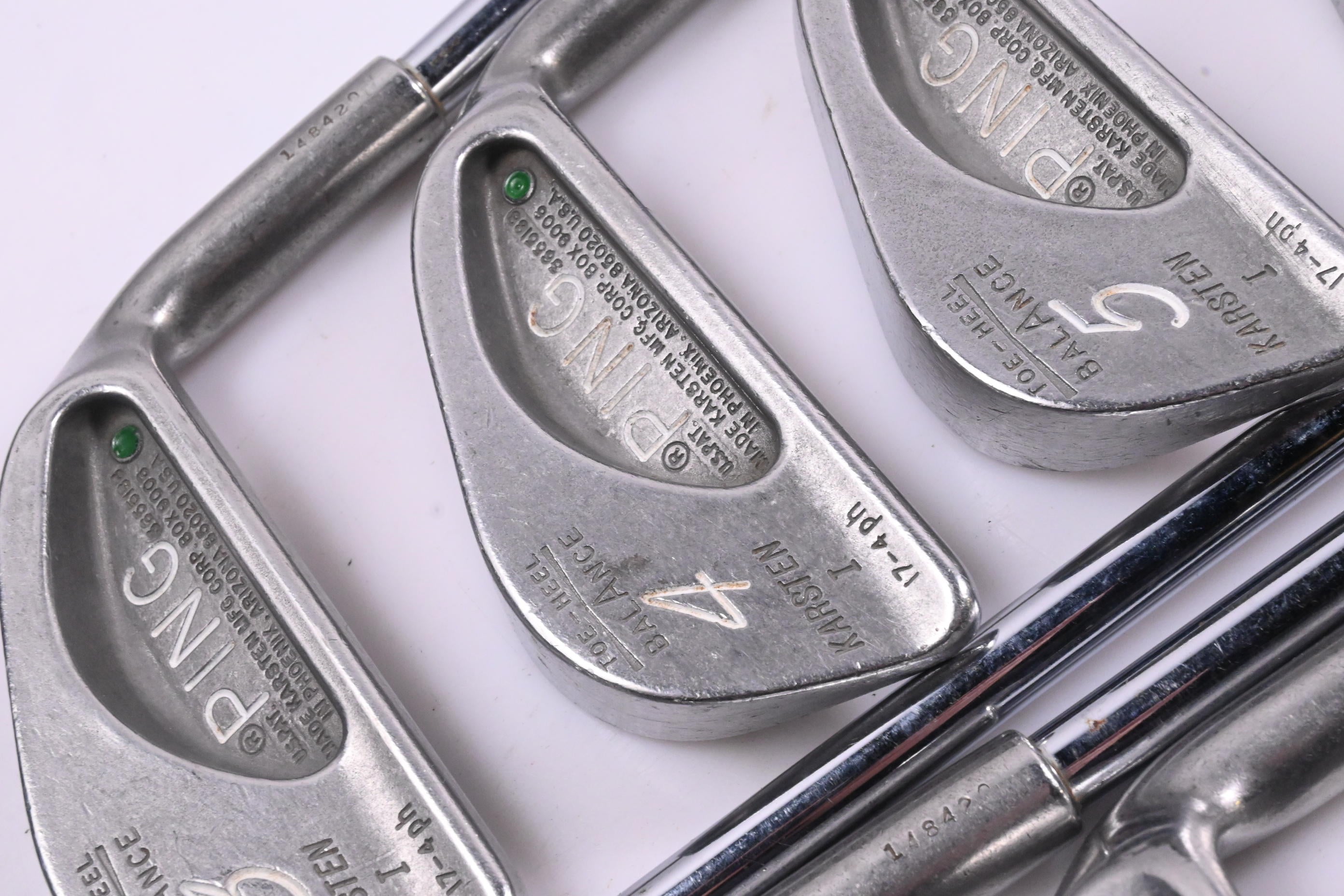 Ping Karsten I Irons / 3-PW+SW / Green Dot / Stiff Flex Ping Microtaper Shafts