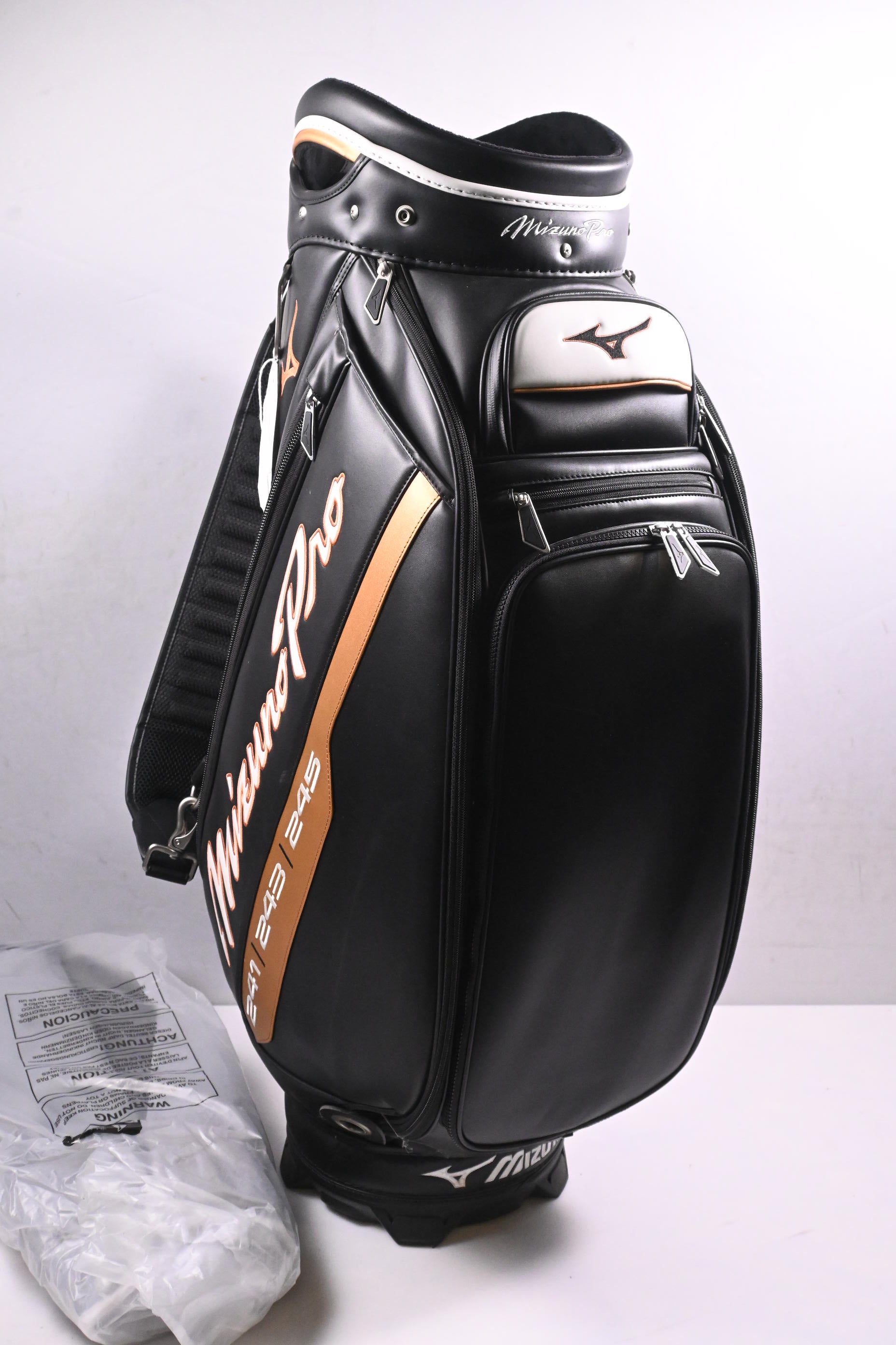 Mizuno Pro Series Tour Bag / 6-Way Divider / Black, White, Gold