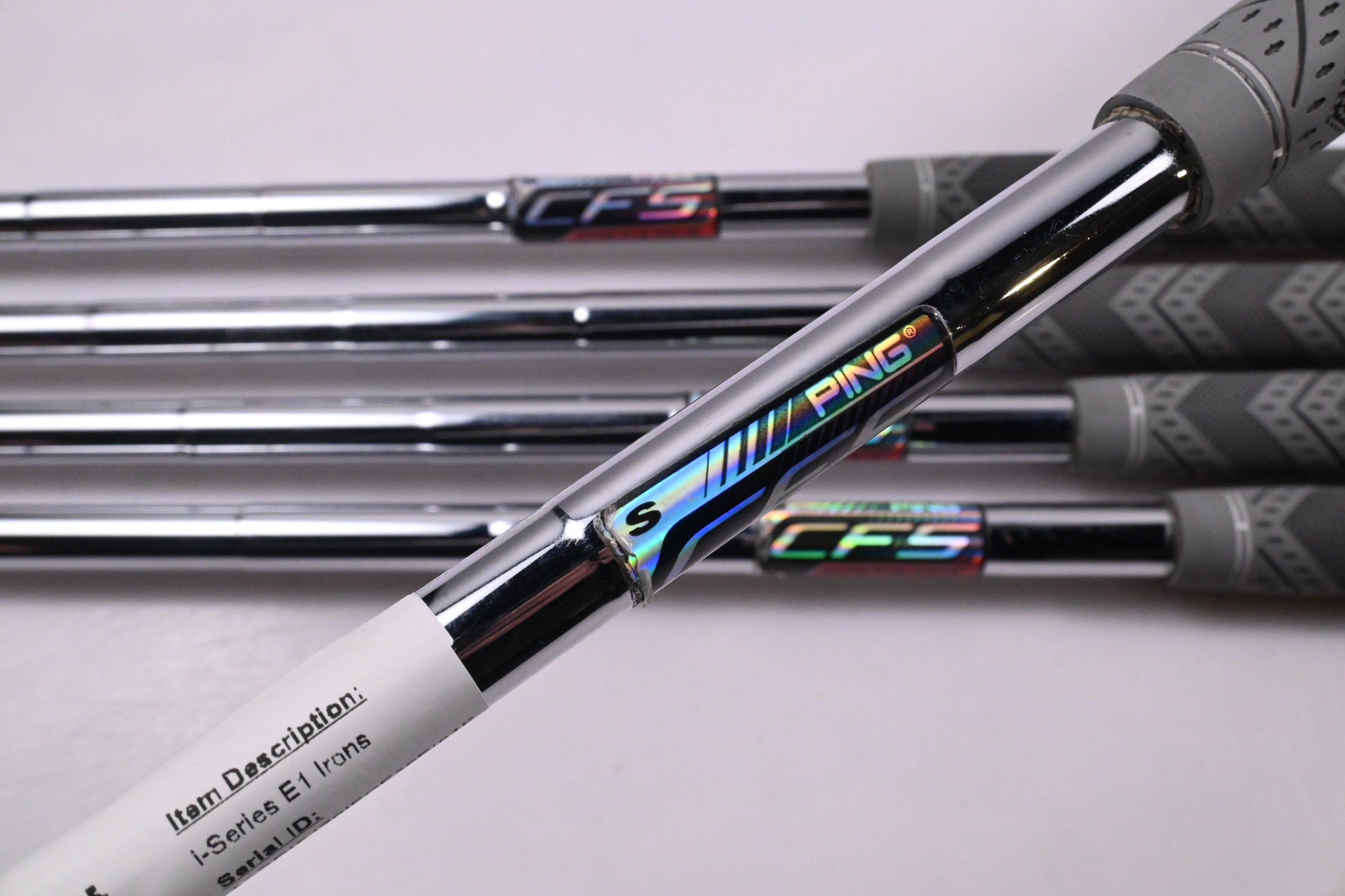 Ping i-Series E1 Irons / 4-8i / Blue Dot / Stiff Flex Ping CFS Distance Shafts