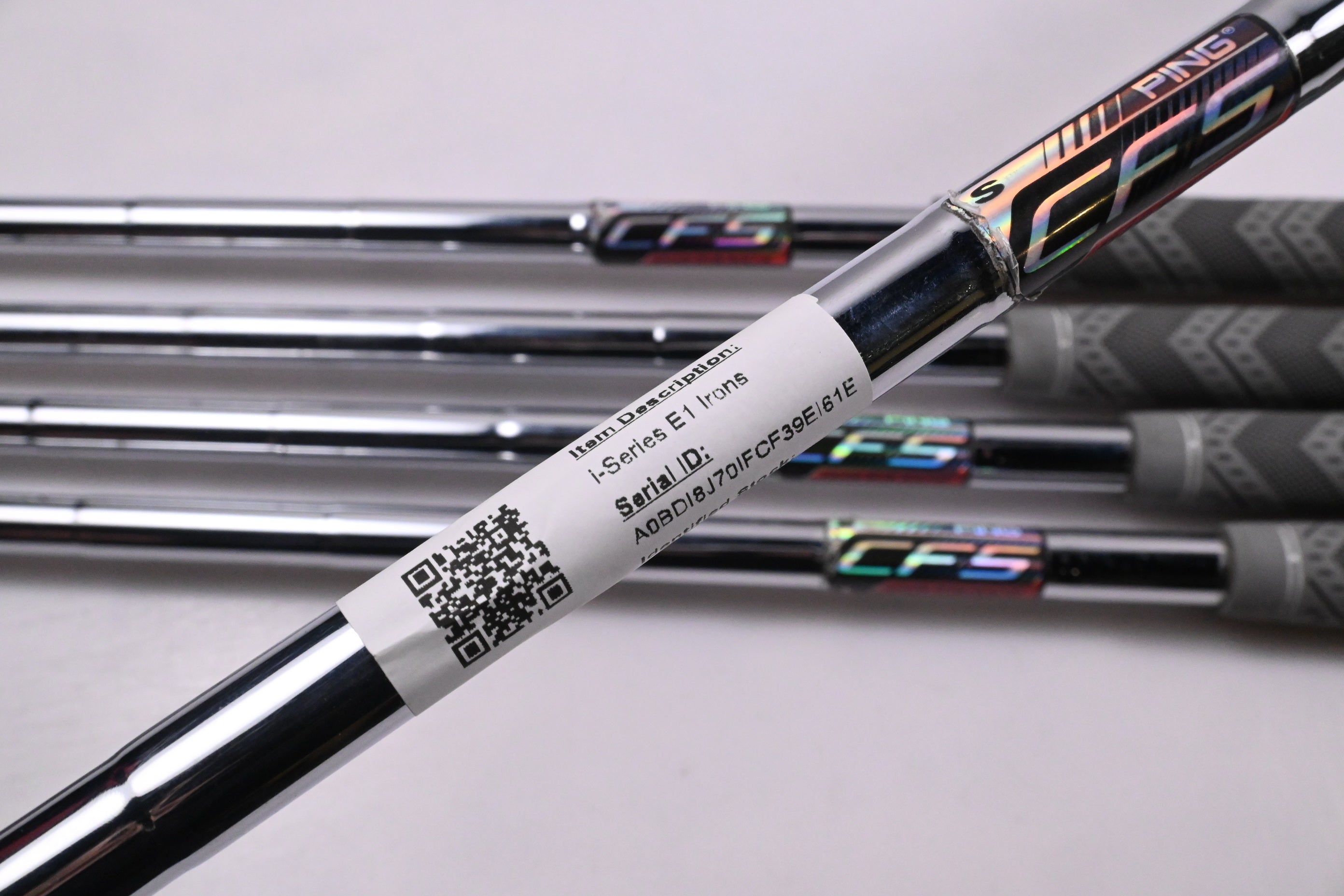Ping i-Series E1 Irons / 4-8i / Blue Dot / Stiff Flex Ping CFS Distance Shafts