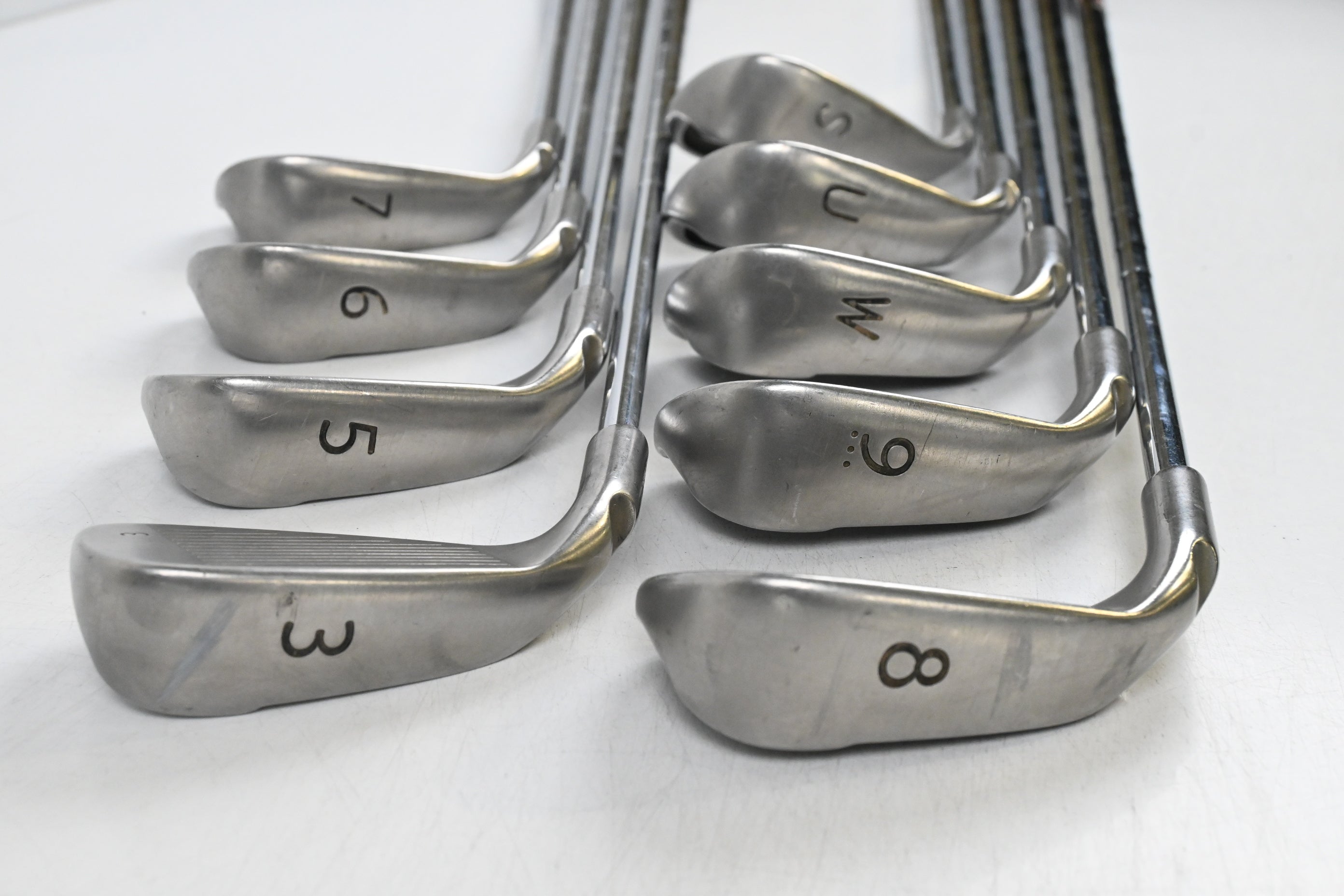 Ping G20 Irons / 3-PW+GW+SW / White Dot / Stiff Flex Ping CFS Shafts