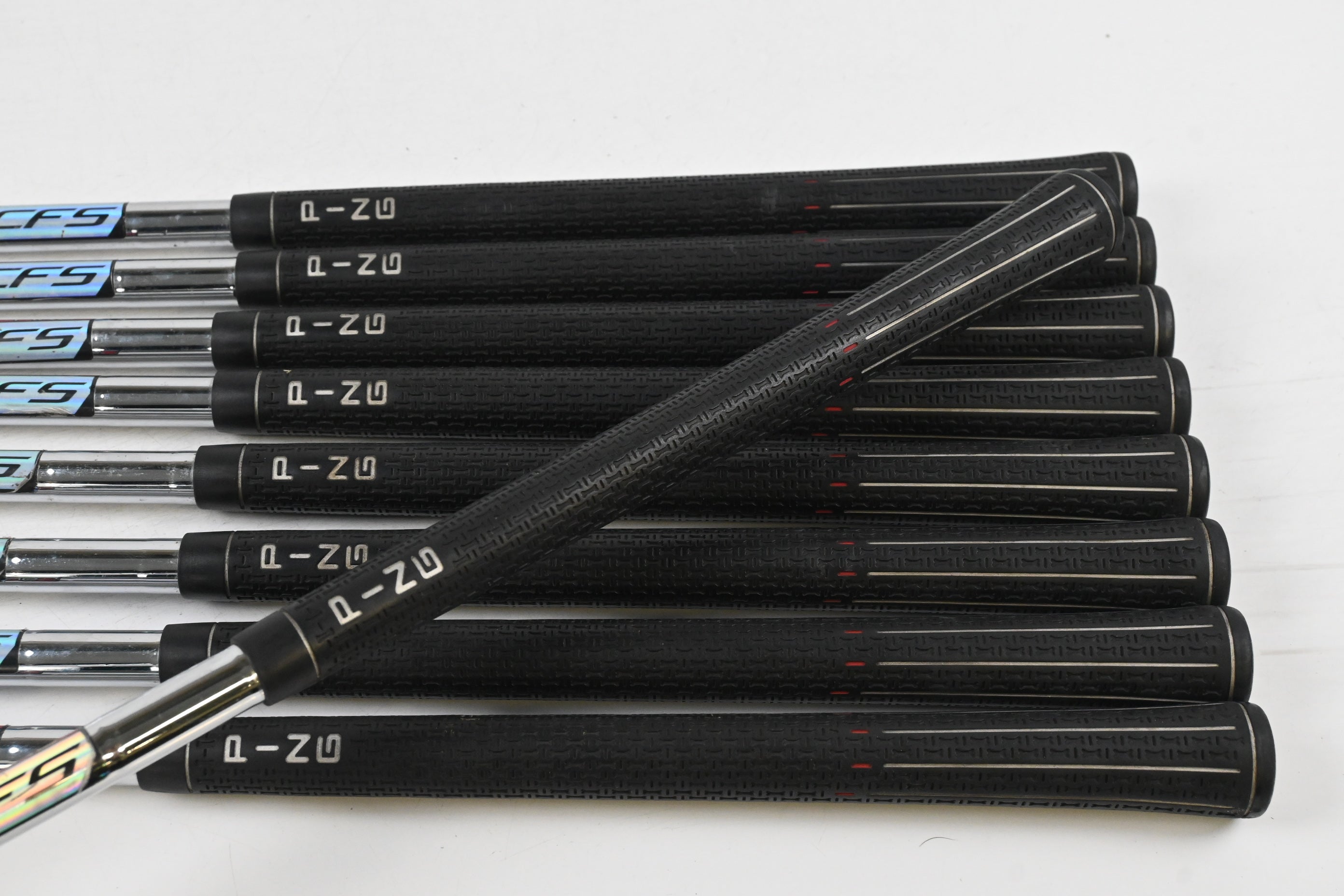 Ping G20 Irons / 3-PW+GW+SW / White Dot / Stiff Flex Ping CFS Shafts