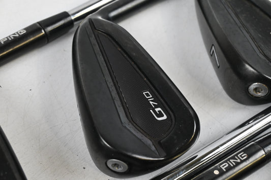 Ping G710 Irons / 5-PW / White Dot / Regular Flex Ping AWT 2.0 Shafts