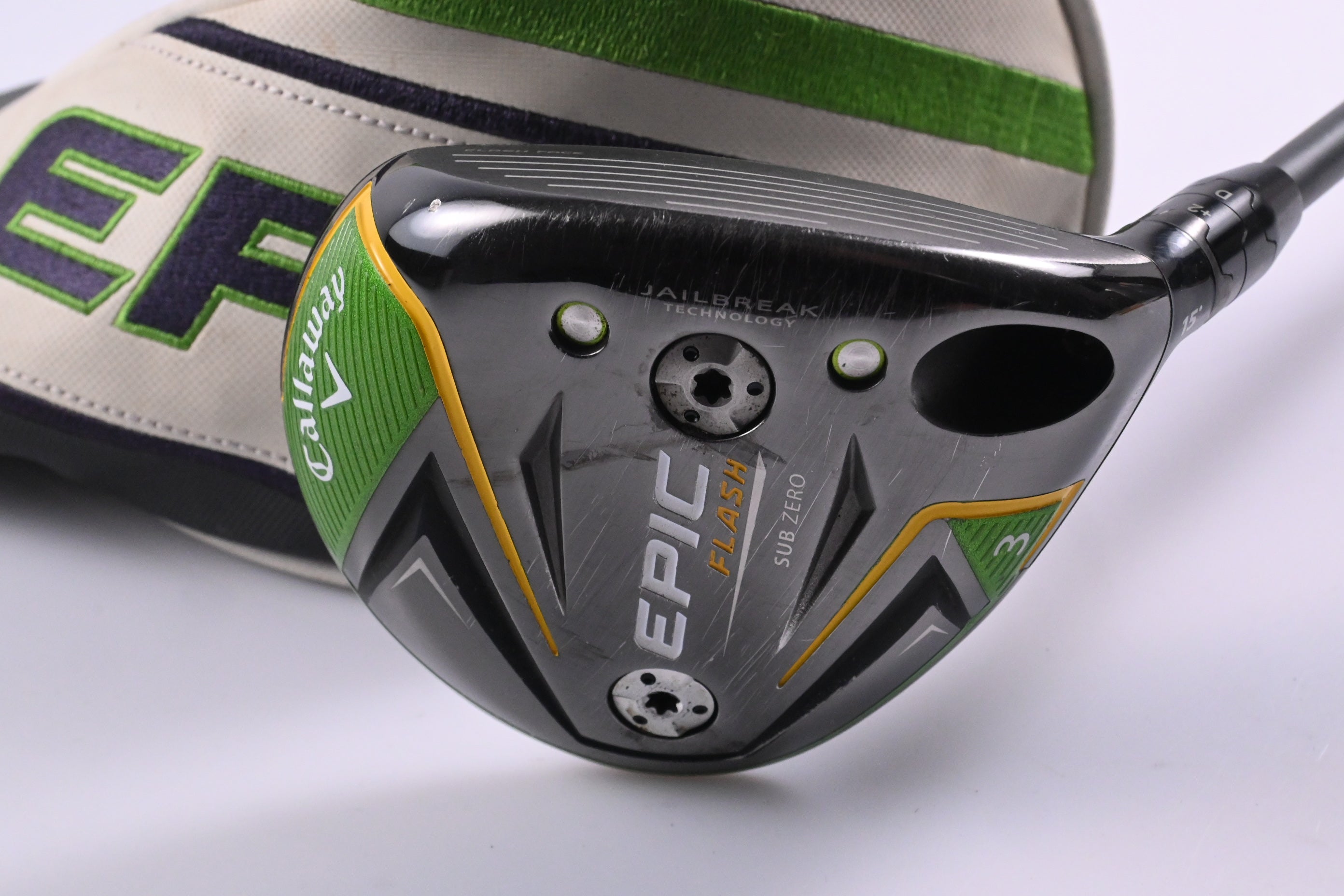 Callaway Epic Flash #3 Wood / 15 Degree / Stiff Flex HZRDUS Smoke Black 70 Shaft