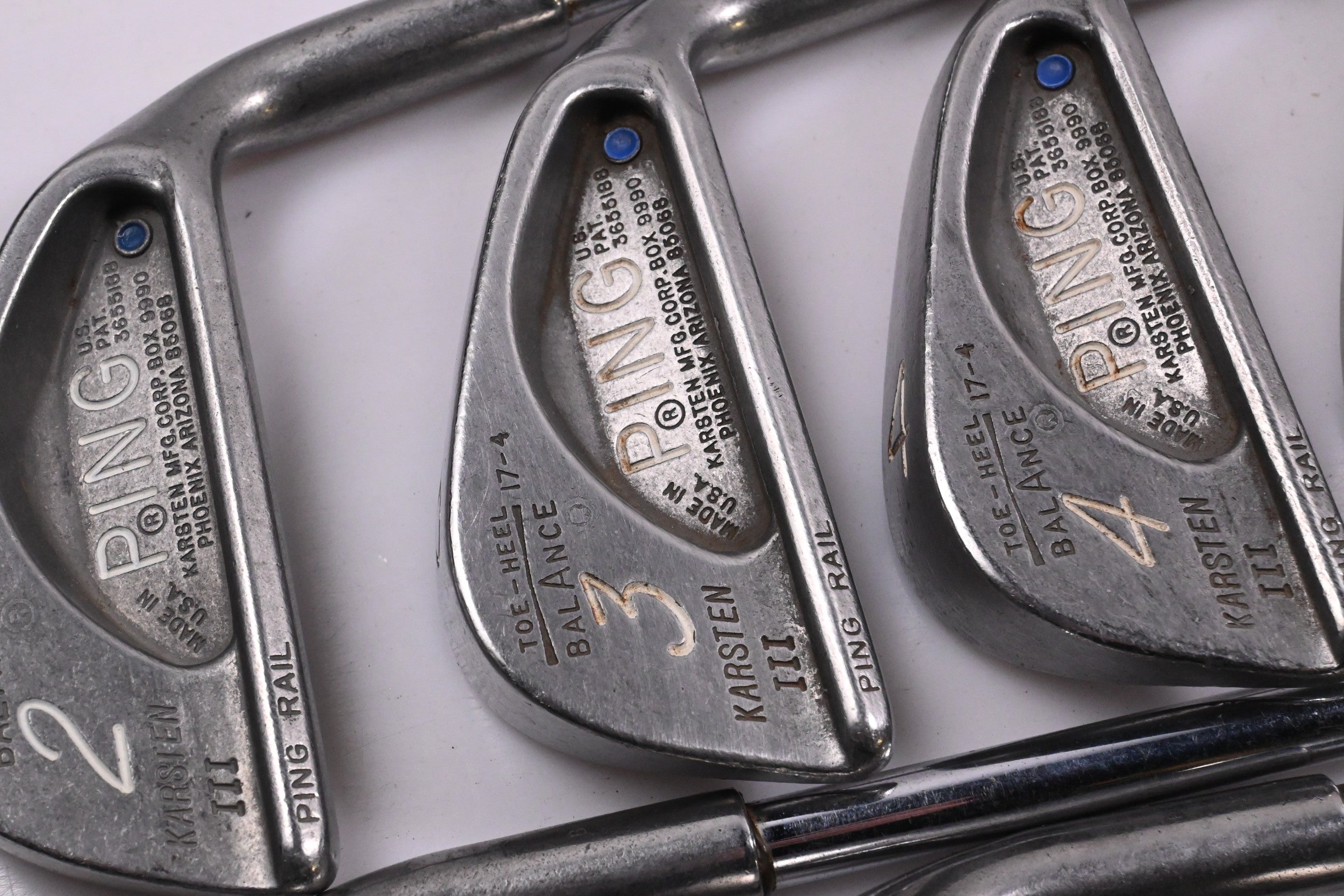 Ping Karsten III Irons / 2-PW+SW / Blue Dot / Stiff Flex Ping ZZ-Lite Shafts