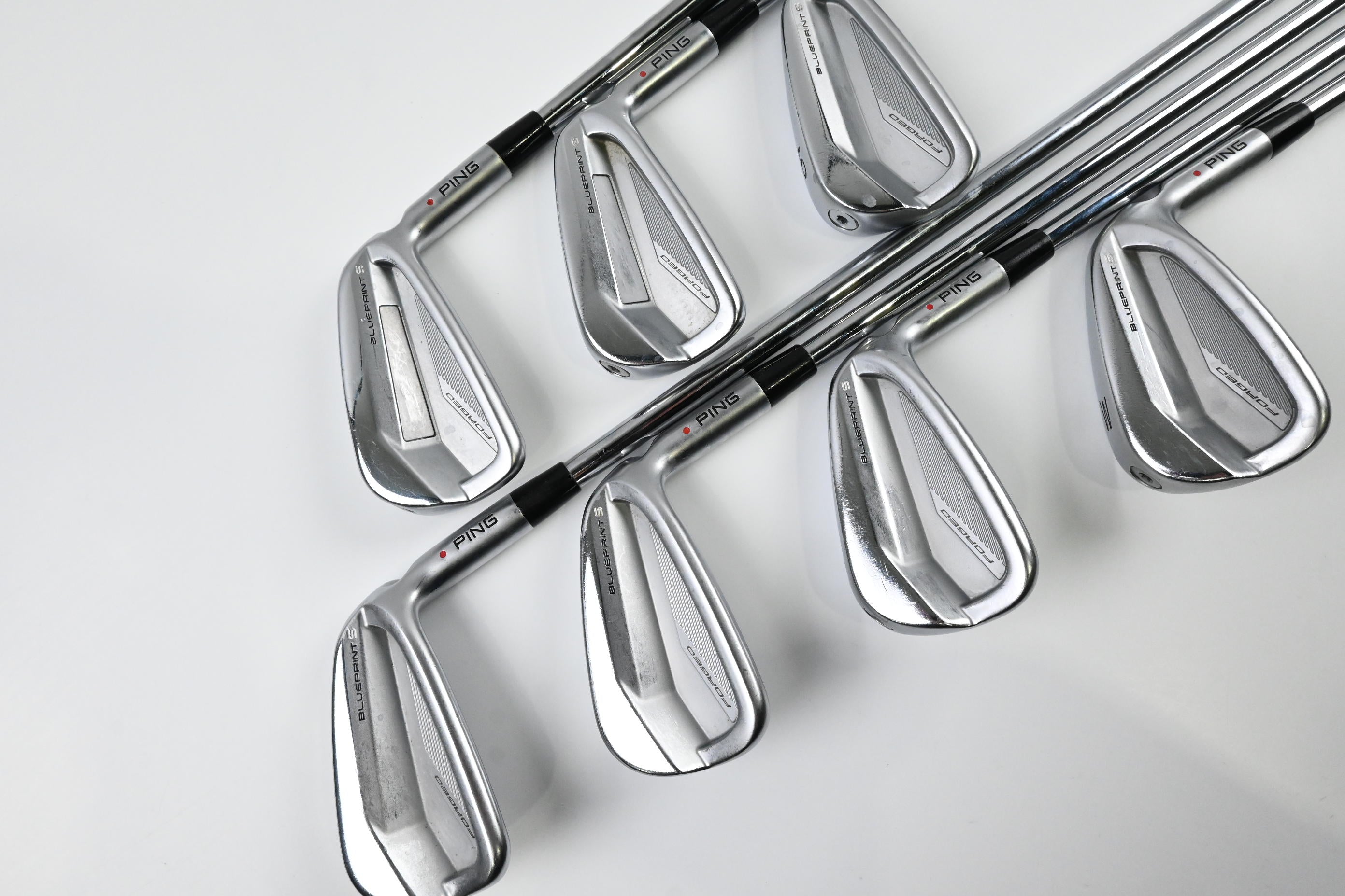 Ping Blueprint S Irons / 4-PW / Red Dot / Regular Flex Ping AWT 2.0 Shafts