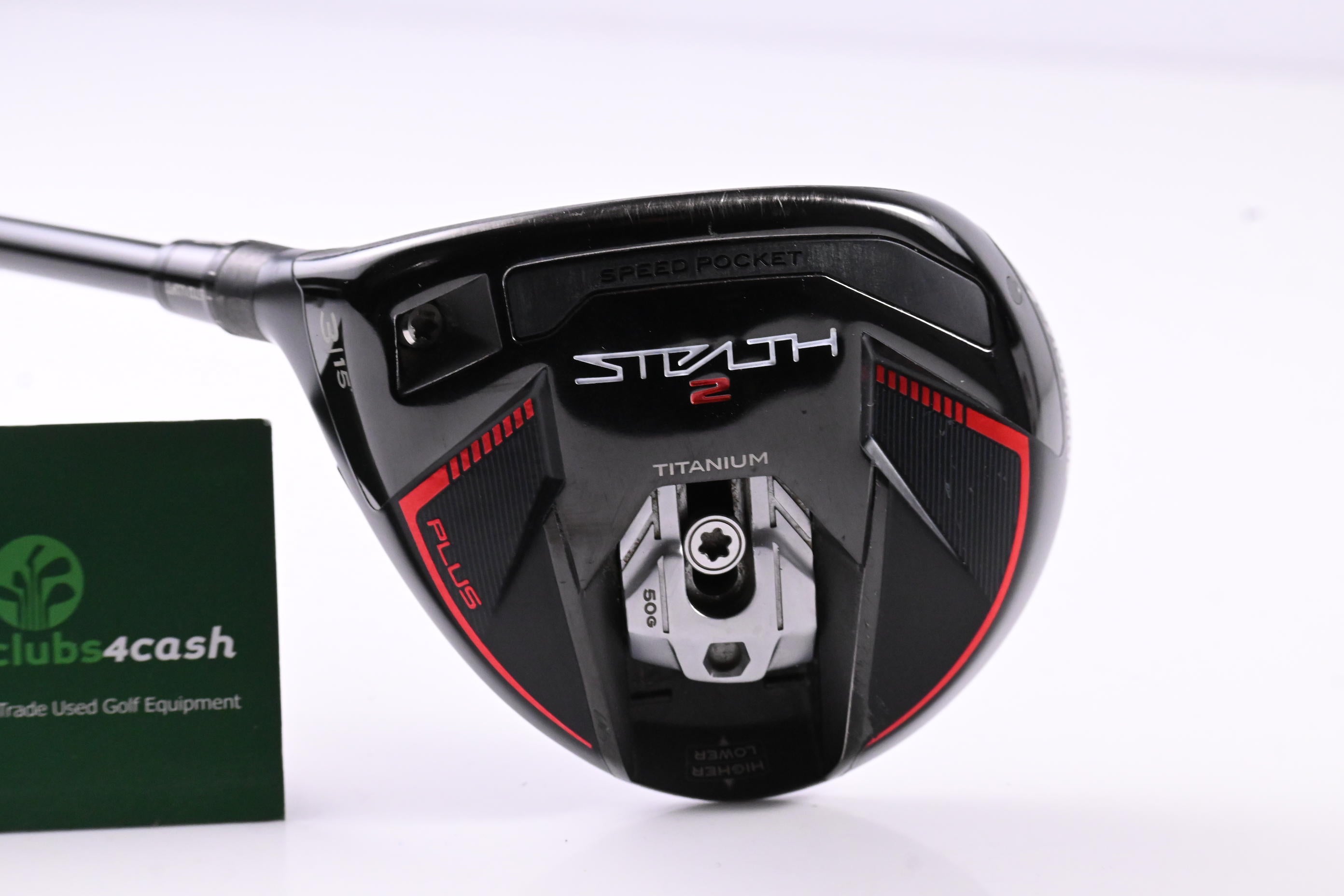Left Hand Taylormade Stealth 2 Plus #3 Wood / 15 Degree / Stiff Flex Kai'li Red