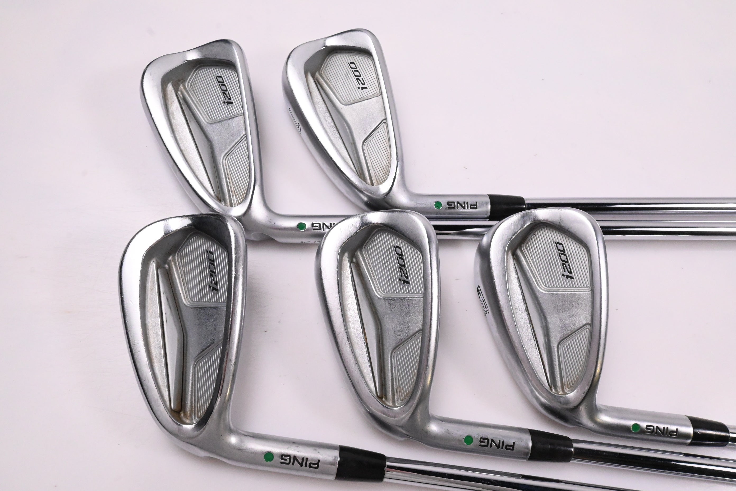 Left Hand Ping i200 Irons / 6-PW / Green Dot / Stiff Flex Dynamic Gold S300