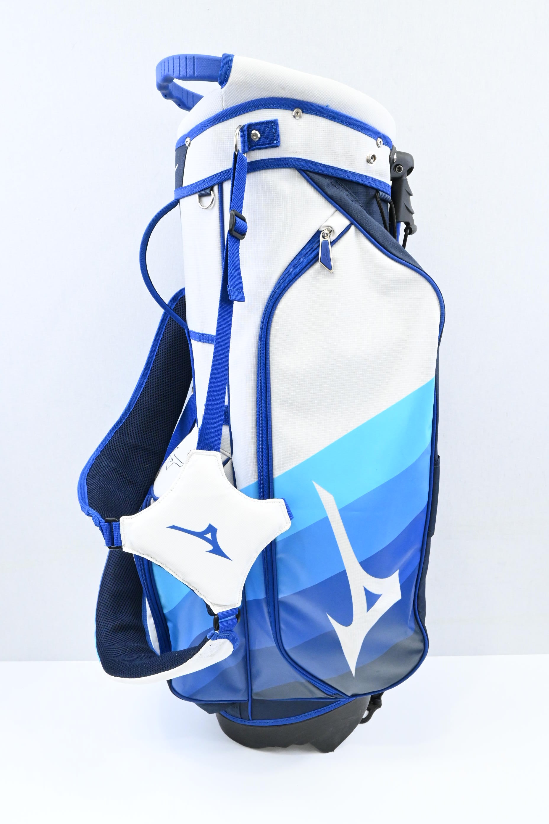 Mizuno Stand Bag / 4-Way / Blue, White