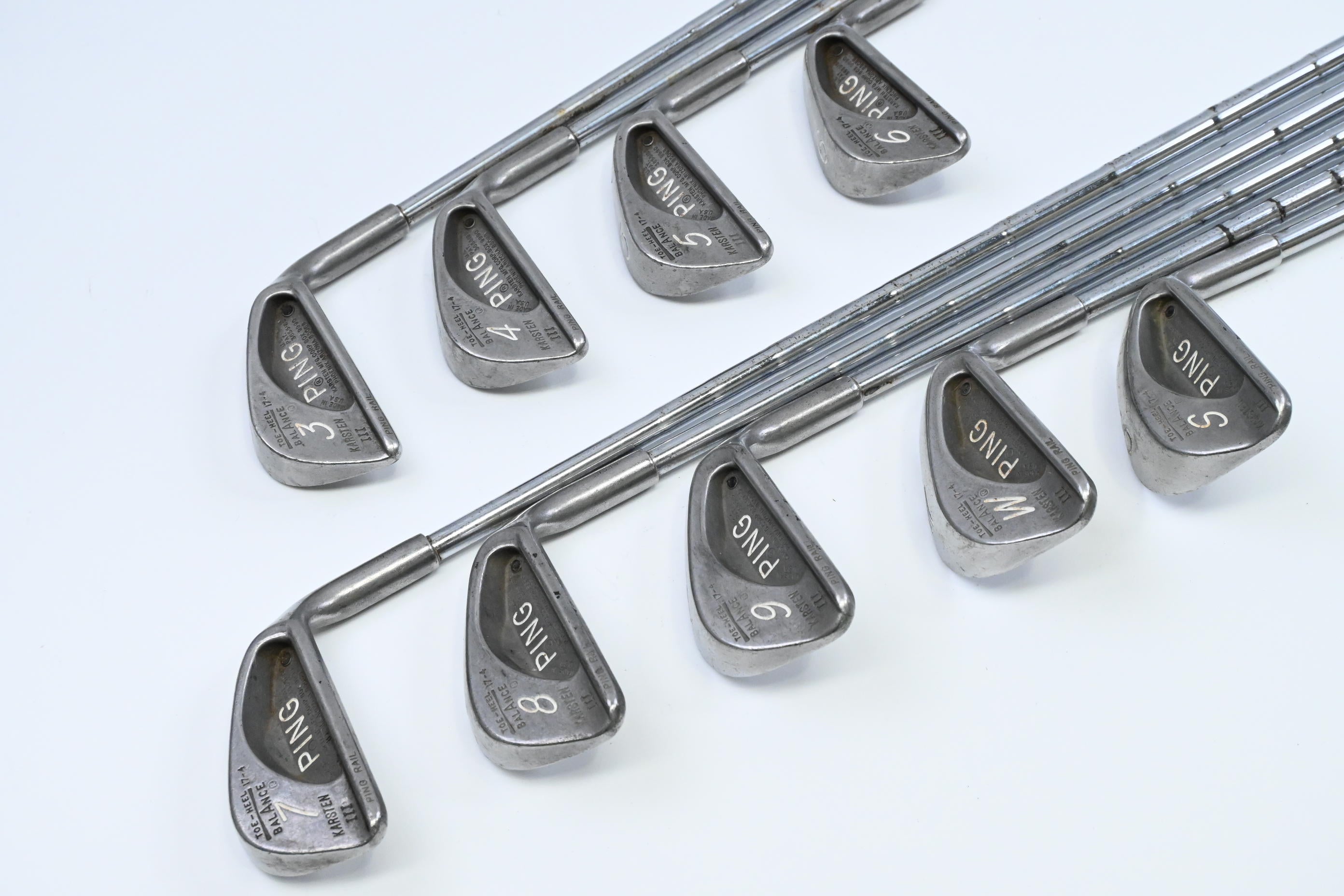 Ping Karsten III Irons / 3-PW+SW / Black Dot / Stiff Flex Ping ZZ Lite Shaft