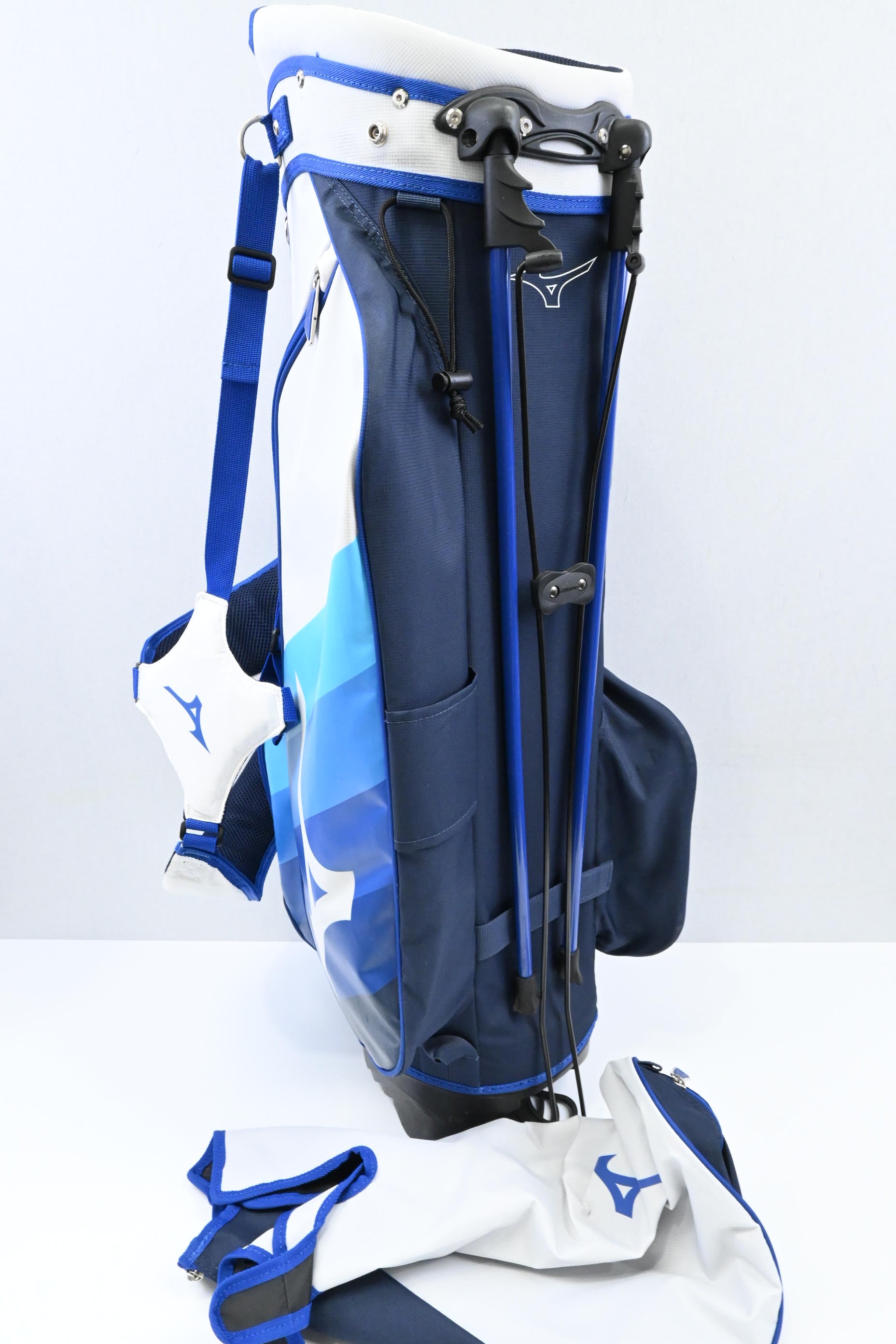 Mizuno Stand Bag / 4-Way / Blue, White