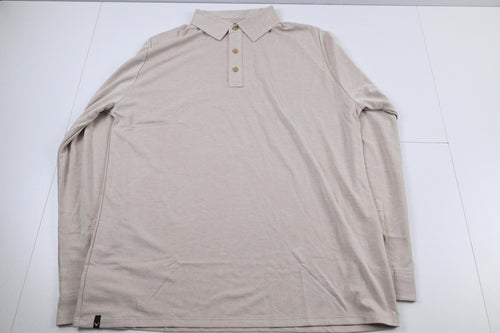 Callaway Premium Long Sleeve Polo / UK Size Medium / Beige