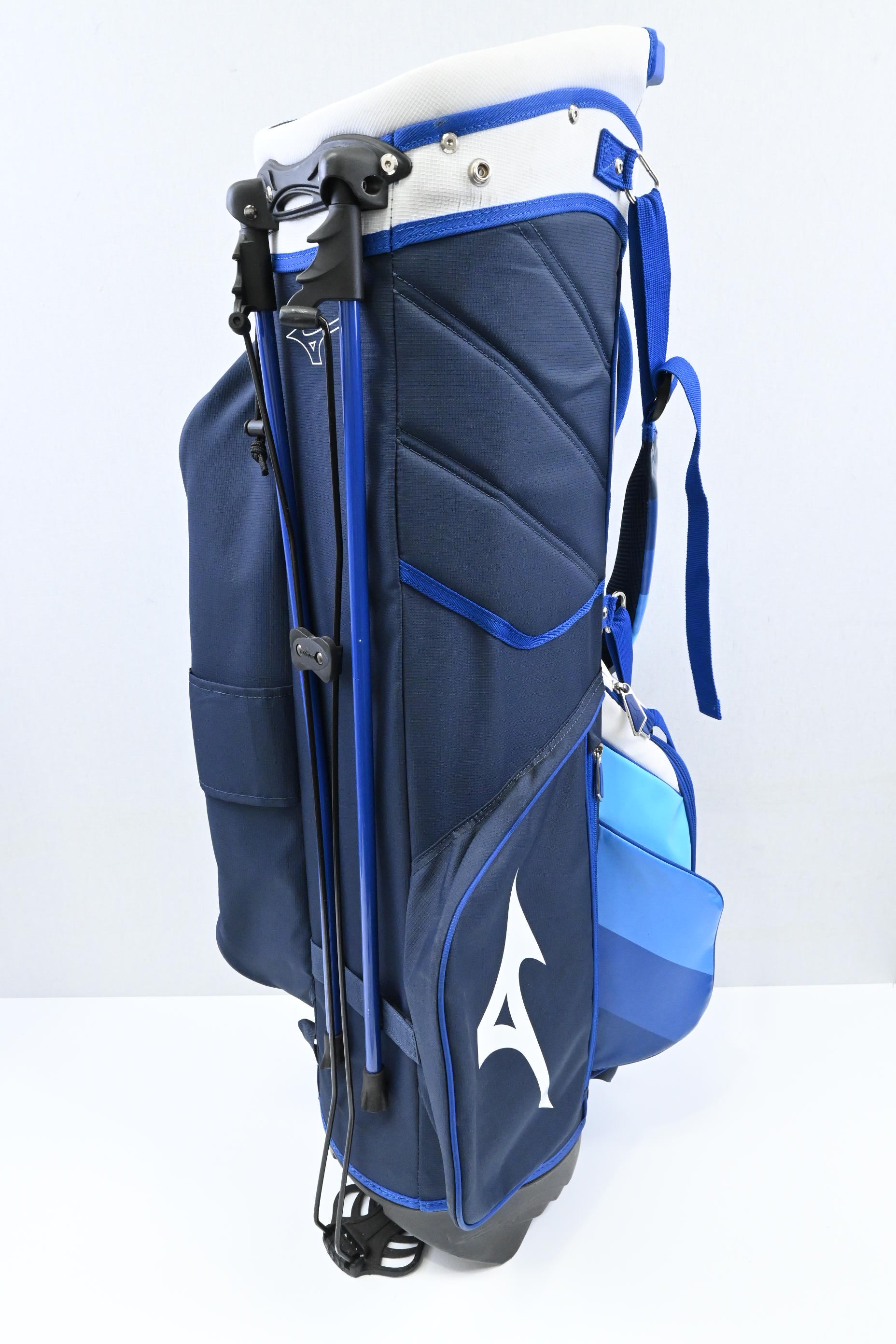 Mizuno Stand Bag / 4-Way / Blue, White