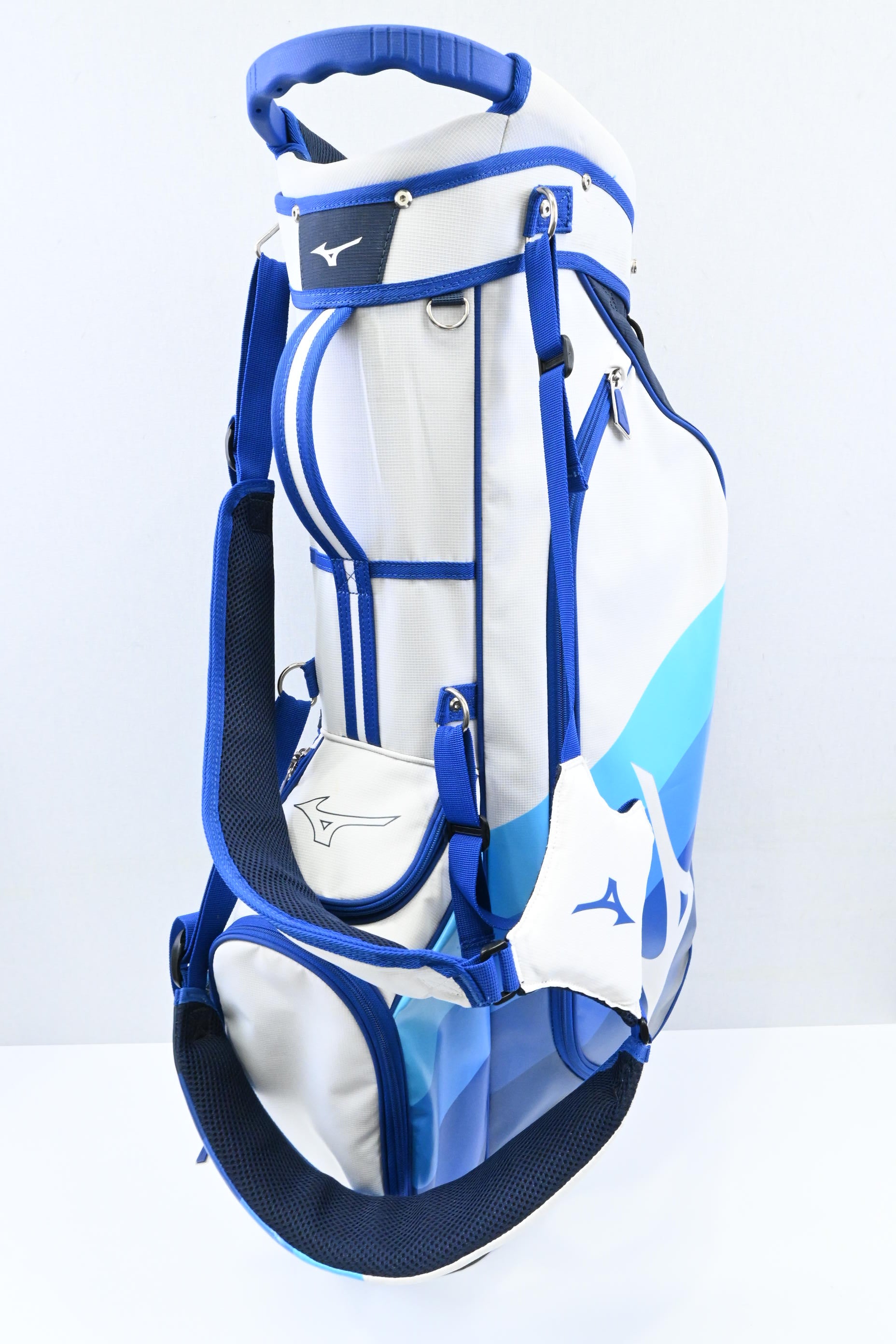 Mizuno Stand Bag / 4-Way / Blue, White