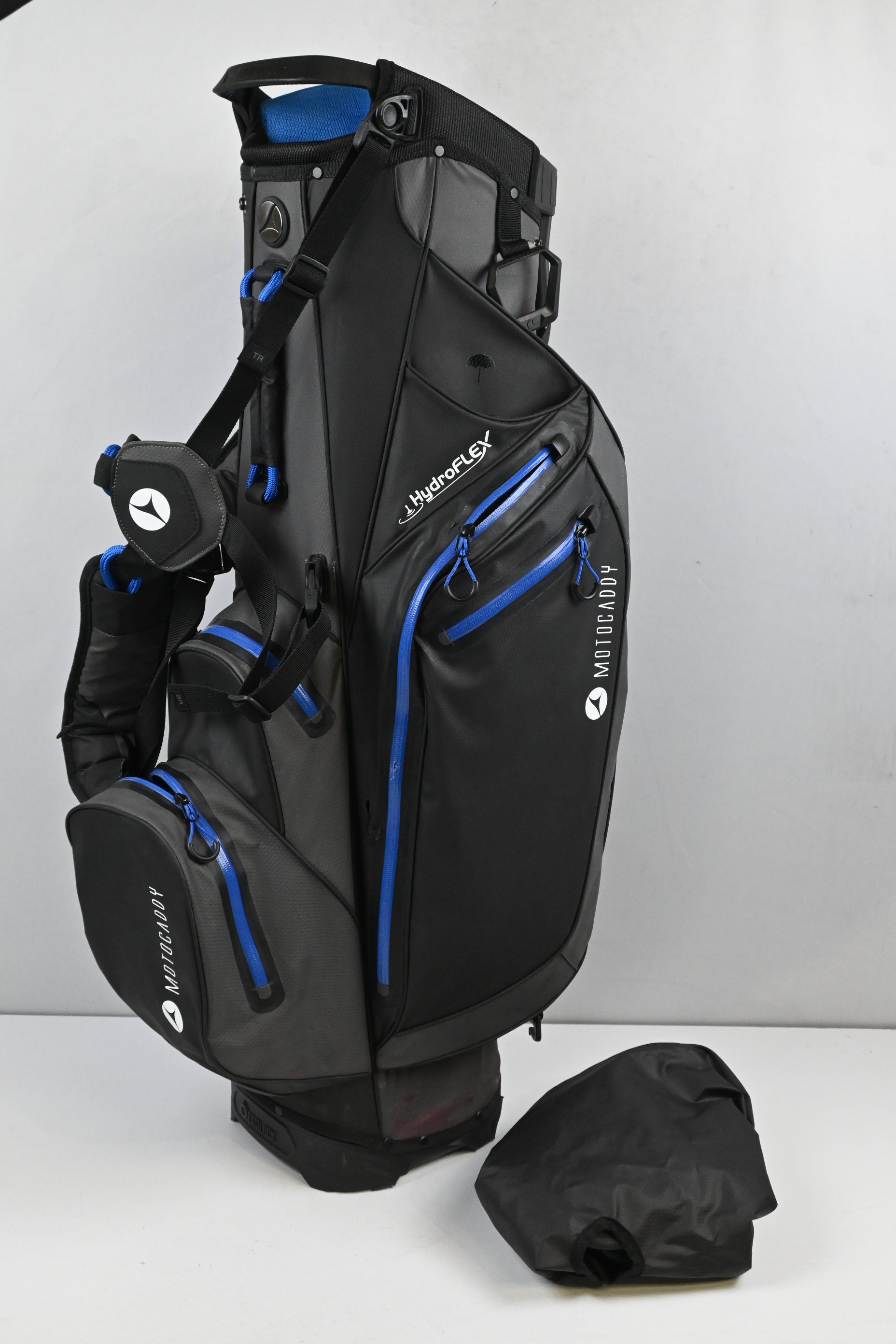 Motocaddy Hydro Flex Stand Bag / 5-Way Divider / Grey, Blue