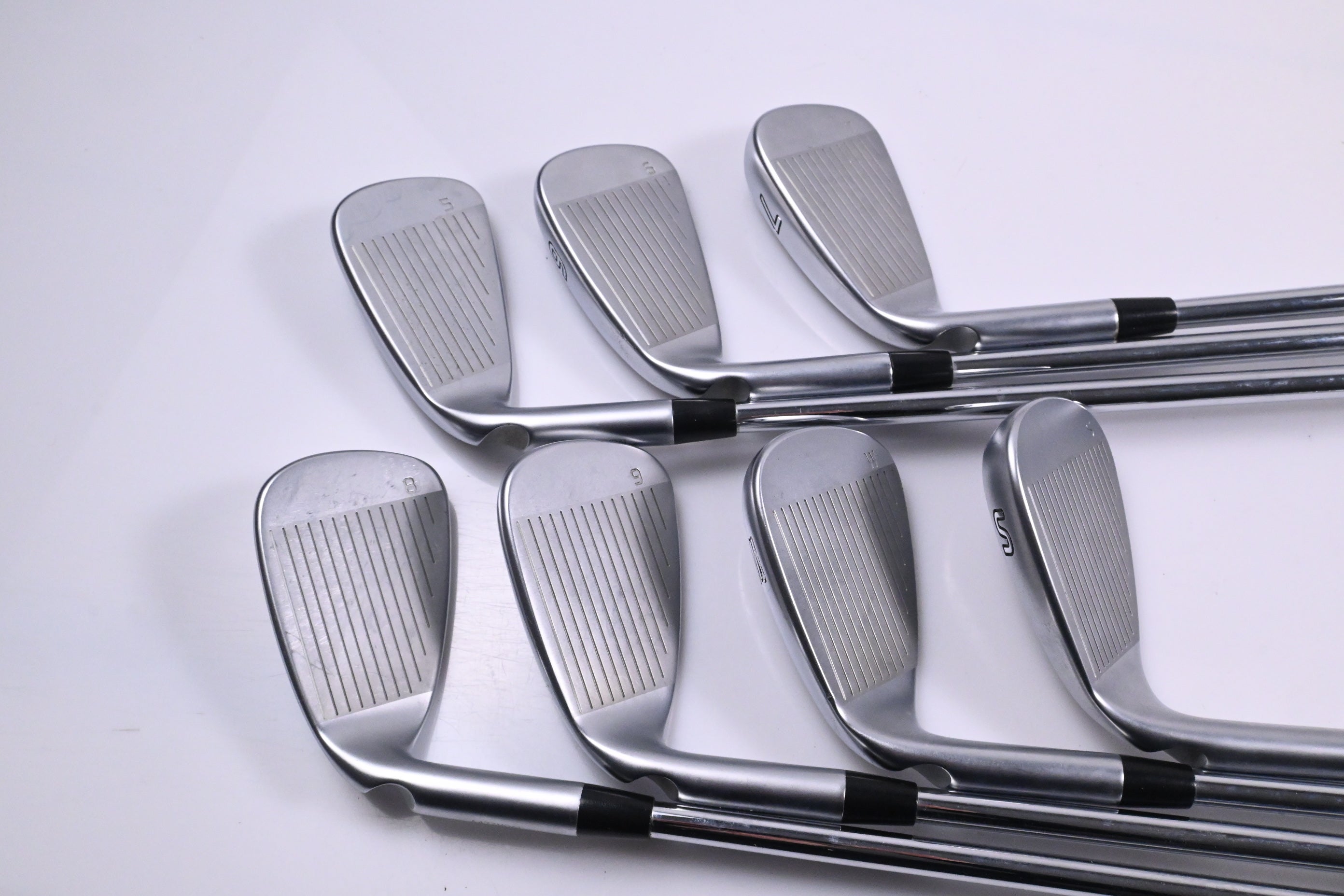 Ping G425 Irons / 5-PW+SW / Green Dot / Stiff Flex Ping AWT 2.0 Shafts