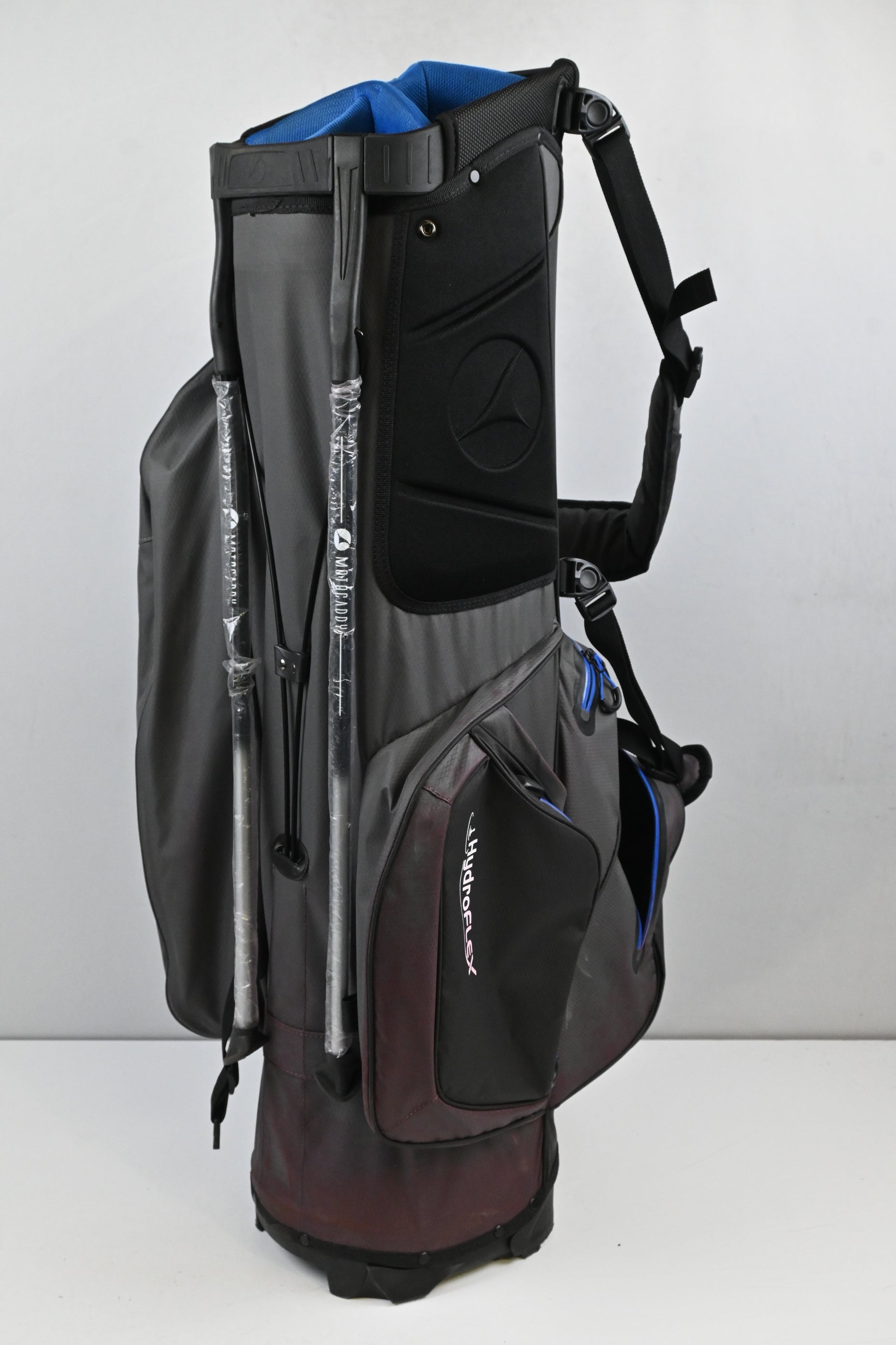 Motocaddy Hydro Flex Stand Bag / 5-Way Divider / Grey, Blue