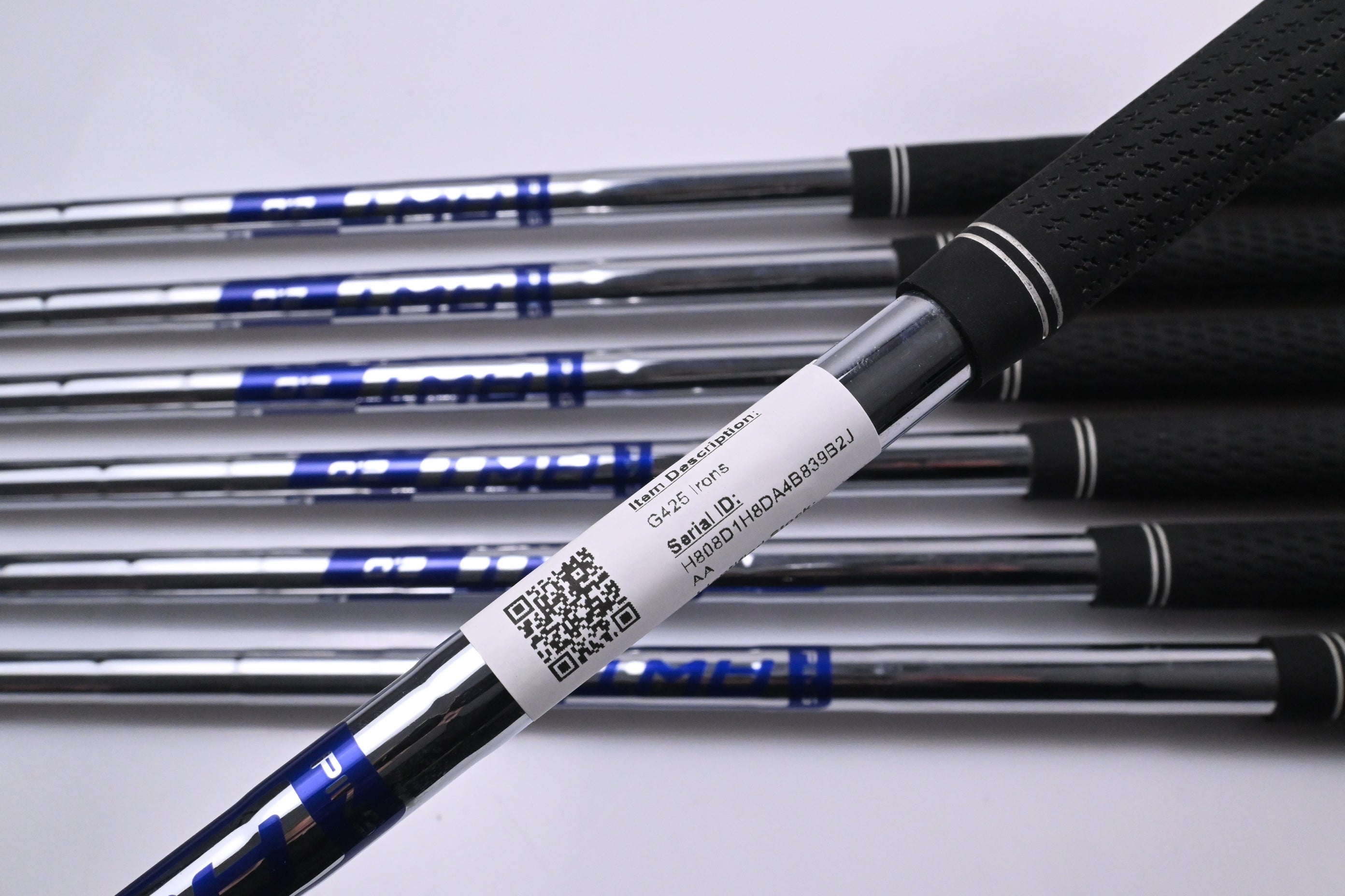 Ping G425 Irons / 5-PW+SW / Green Dot / Stiff Flex Ping AWT 2.0 Shafts